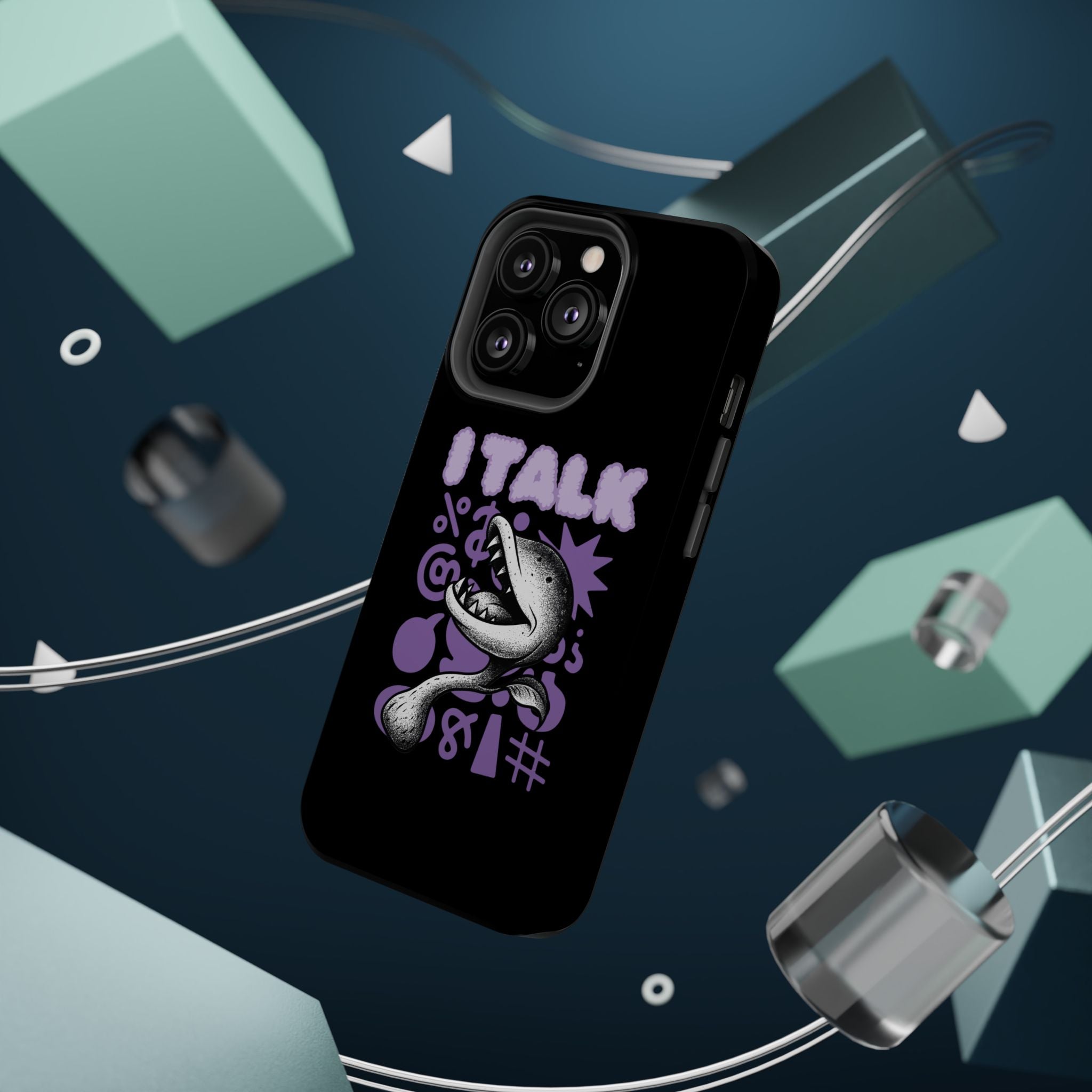 Phone Case — "I TALK" Graphic Magnetic Impact-Resistant Case