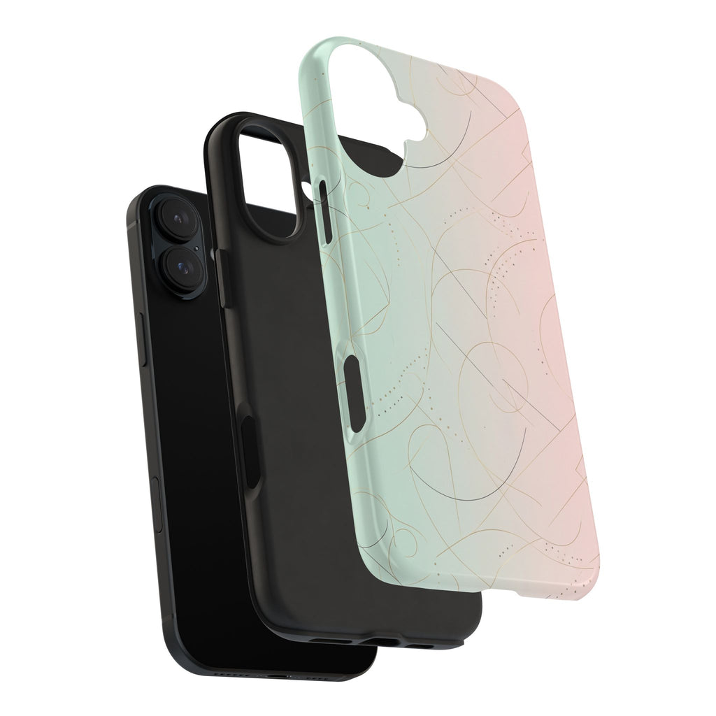 Pastel Swirl Tough Phone Case — Protective Gradient Phone Cover