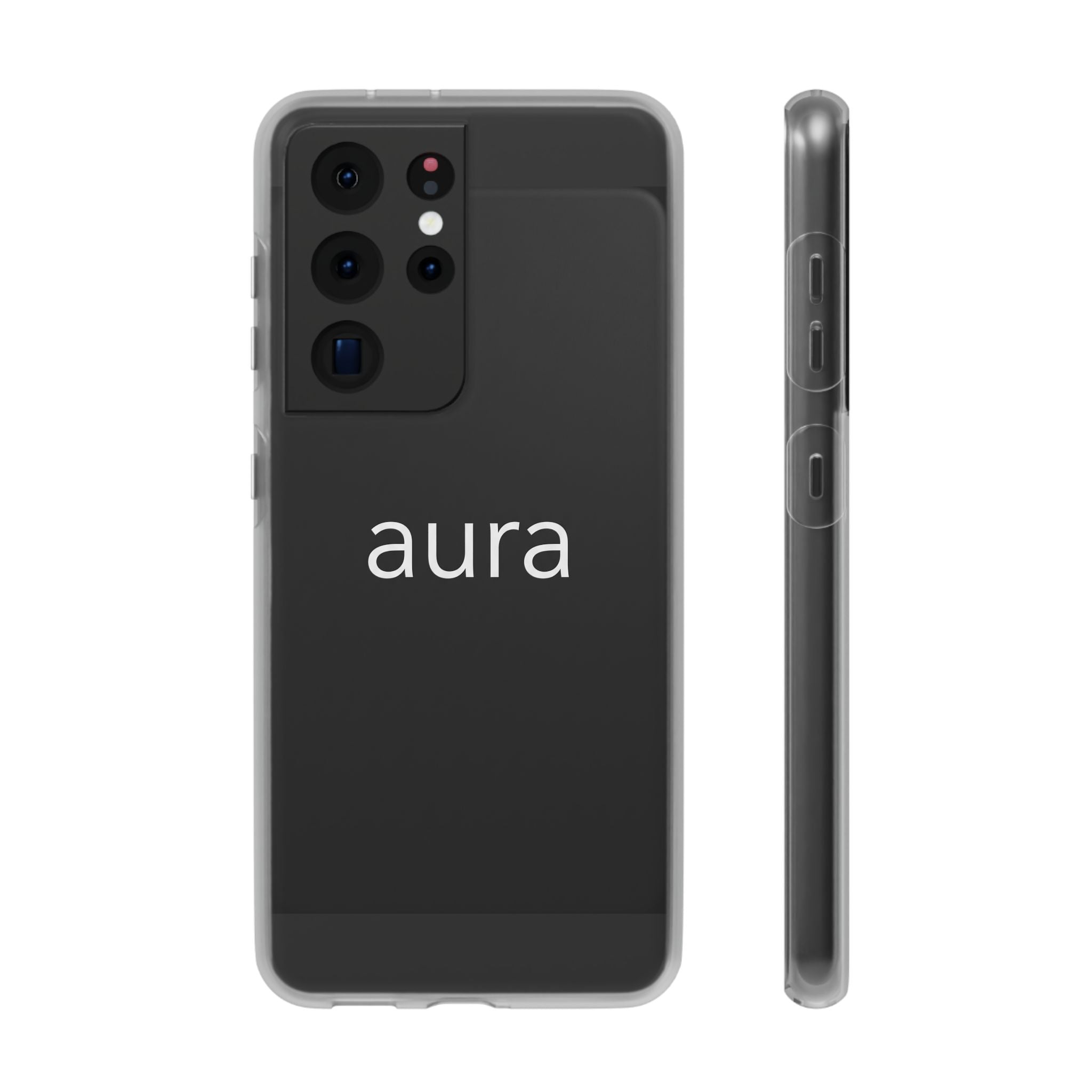 Aura Black Minimalist Phone Case