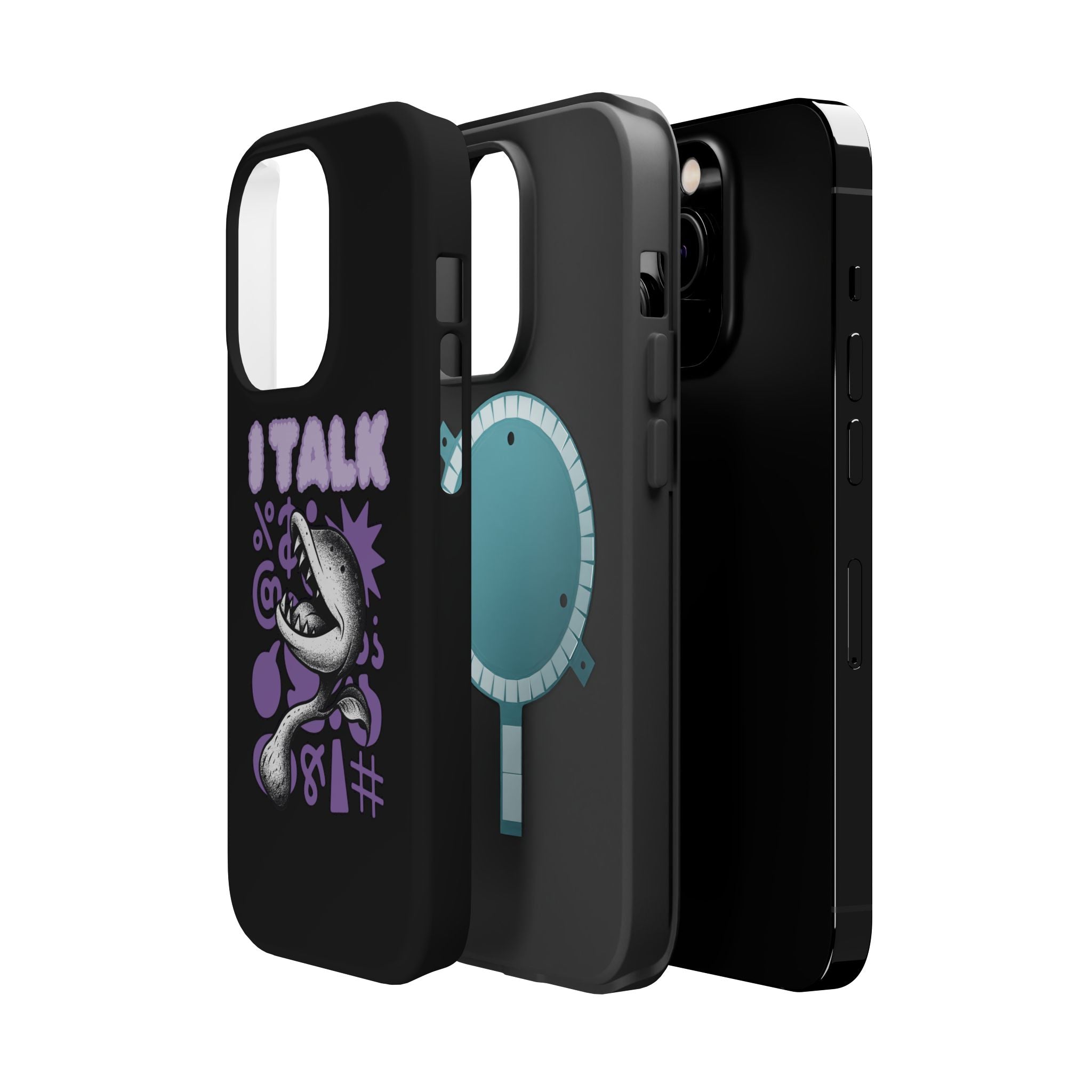 Phone Case — "I TALK" Graphic Magnetic Impact-Resistant Case