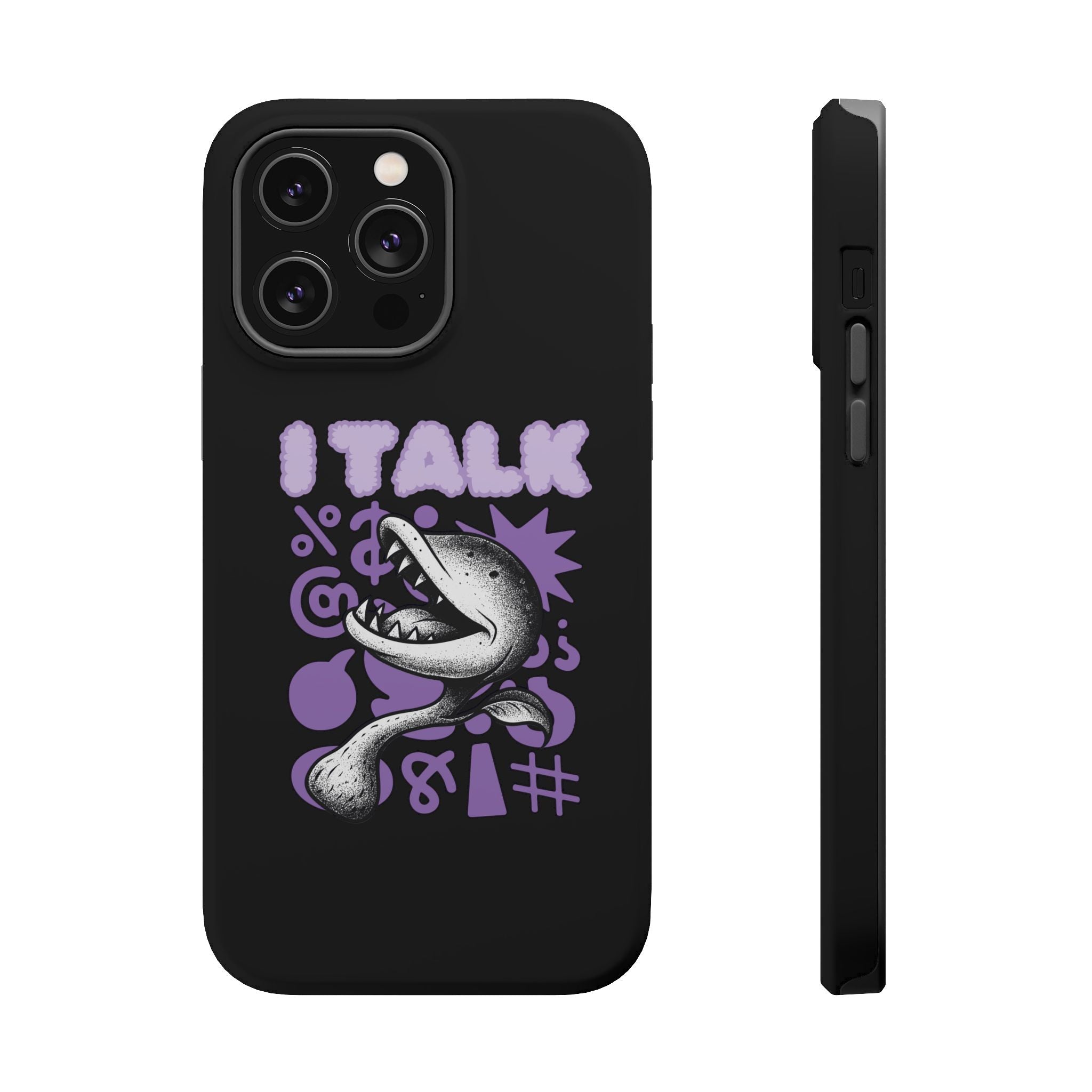 Phone Case — "I TALK" Graphic Magnetic Impact-Resistant Case