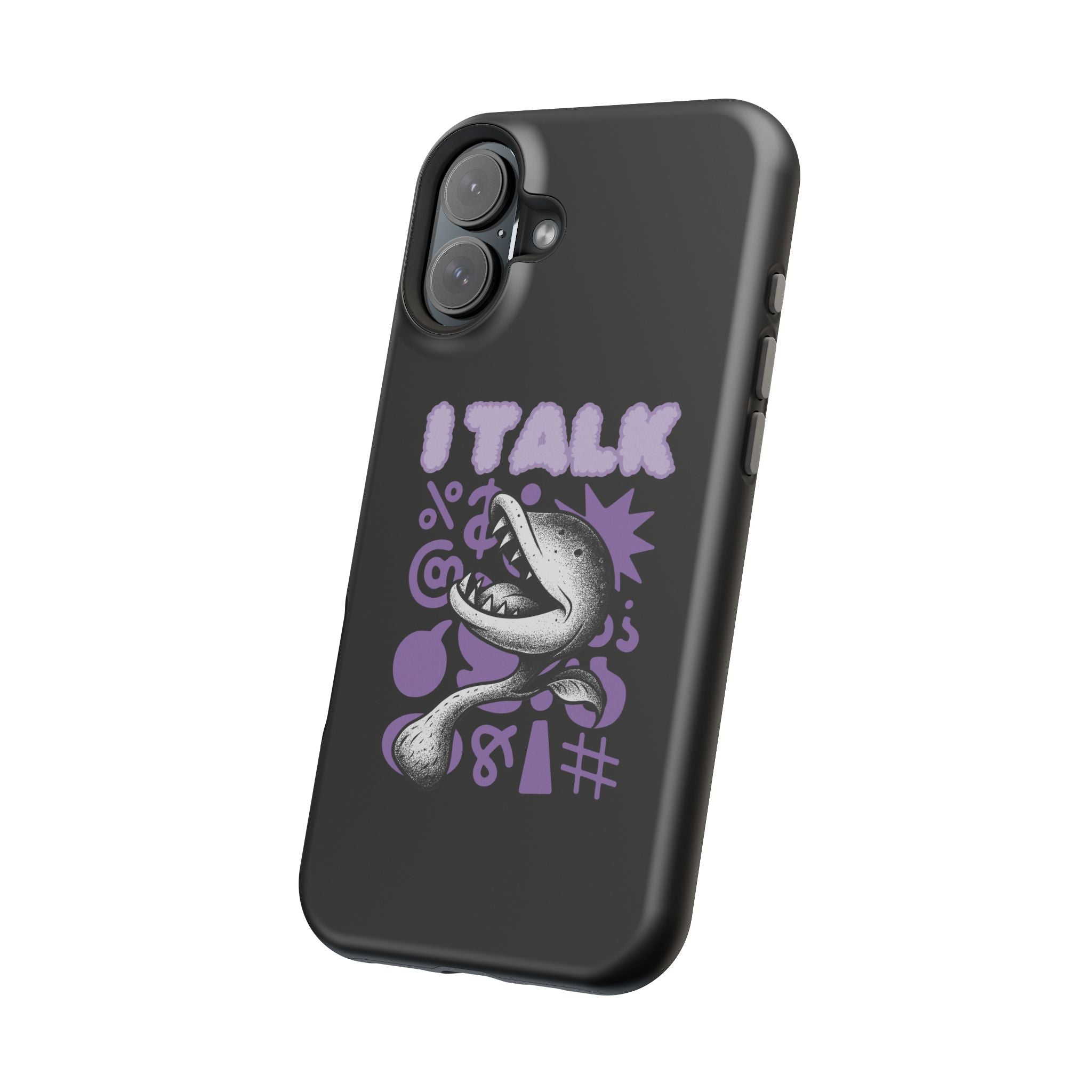 Phone Case — "I TALK" Graphic Magnetic Impact-Resistant Case