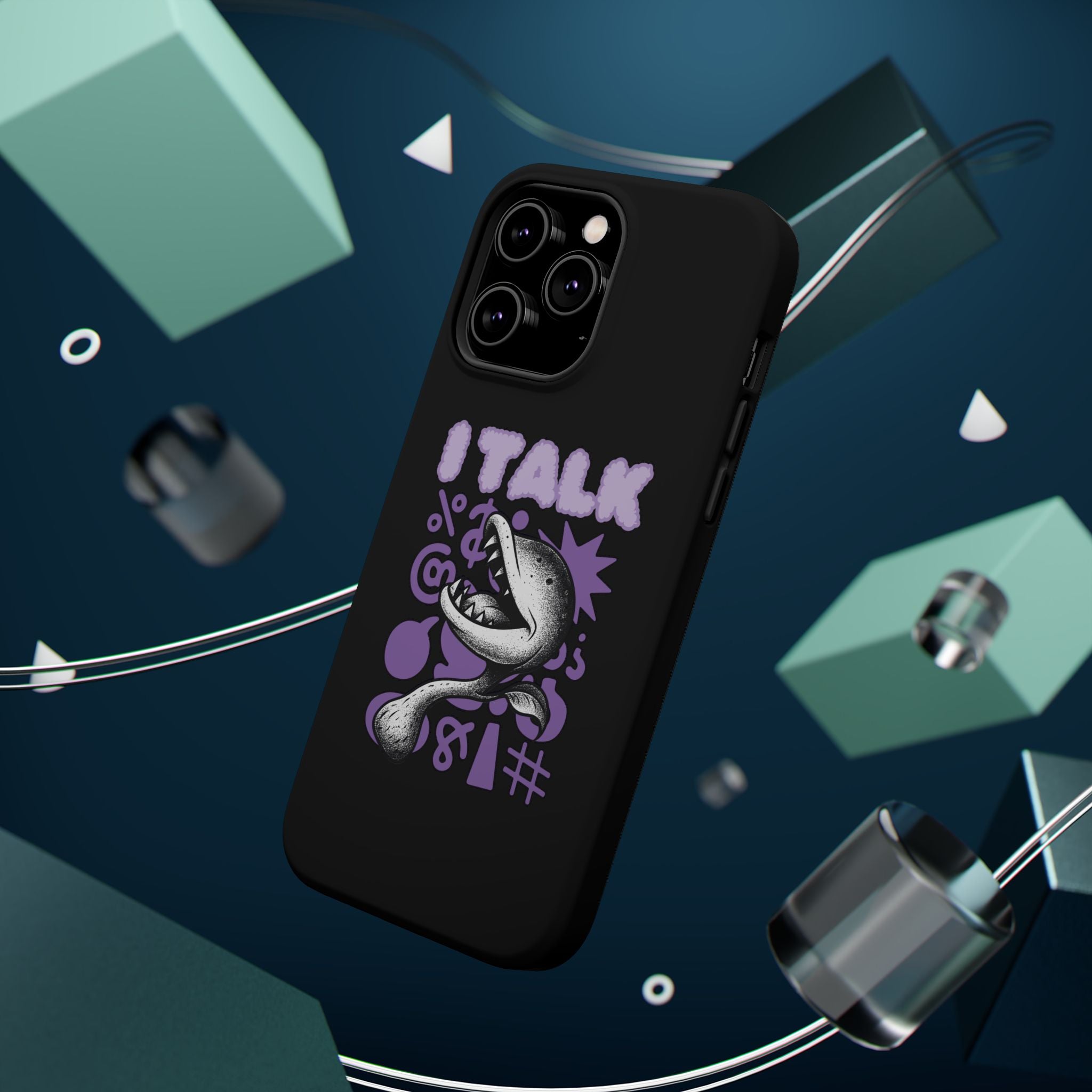 Phone Case — "I TALK" Graphic Magnetic Impact-Resistant Case