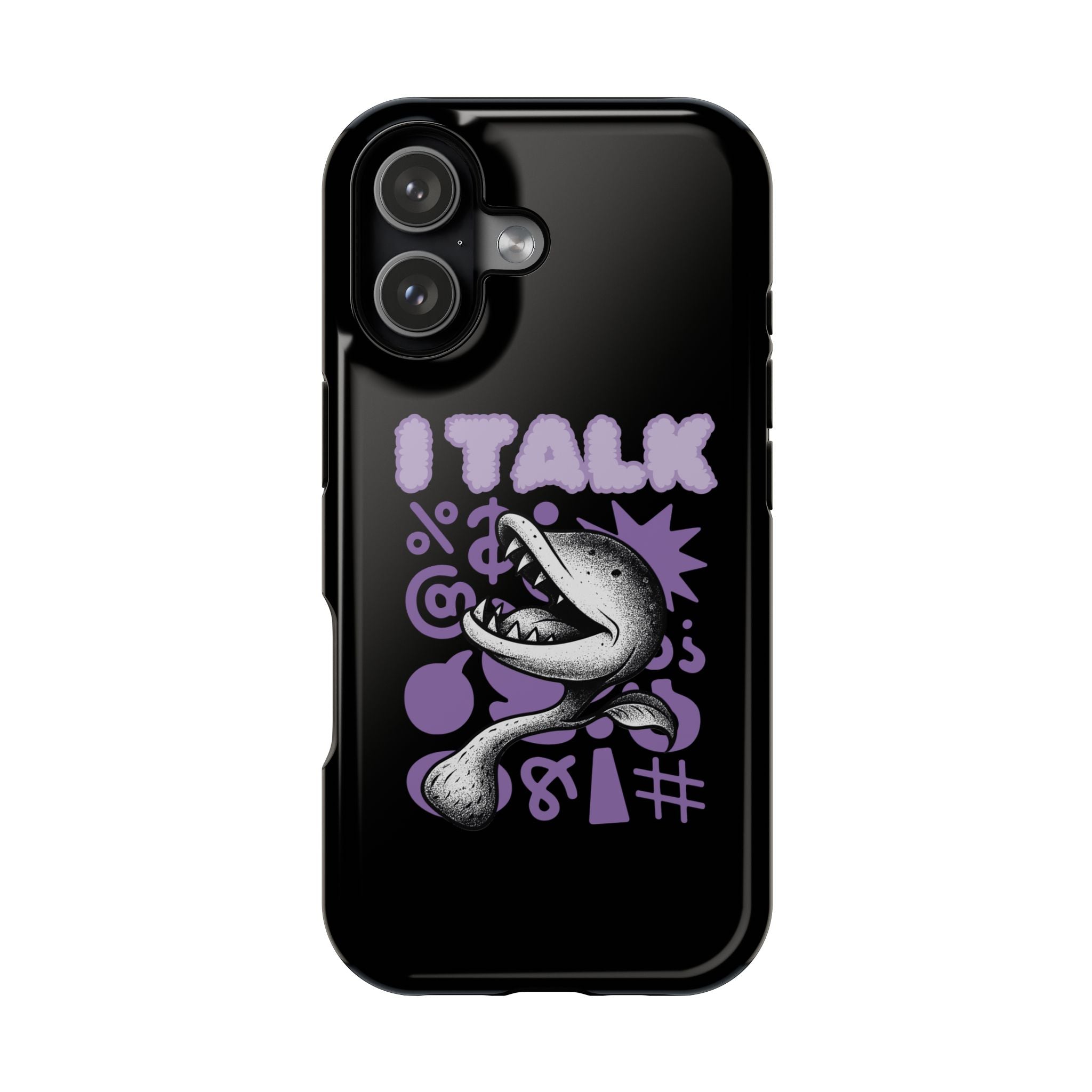 Phone Case — "I TALK" Graphic Magnetic Impact-Resistant Case