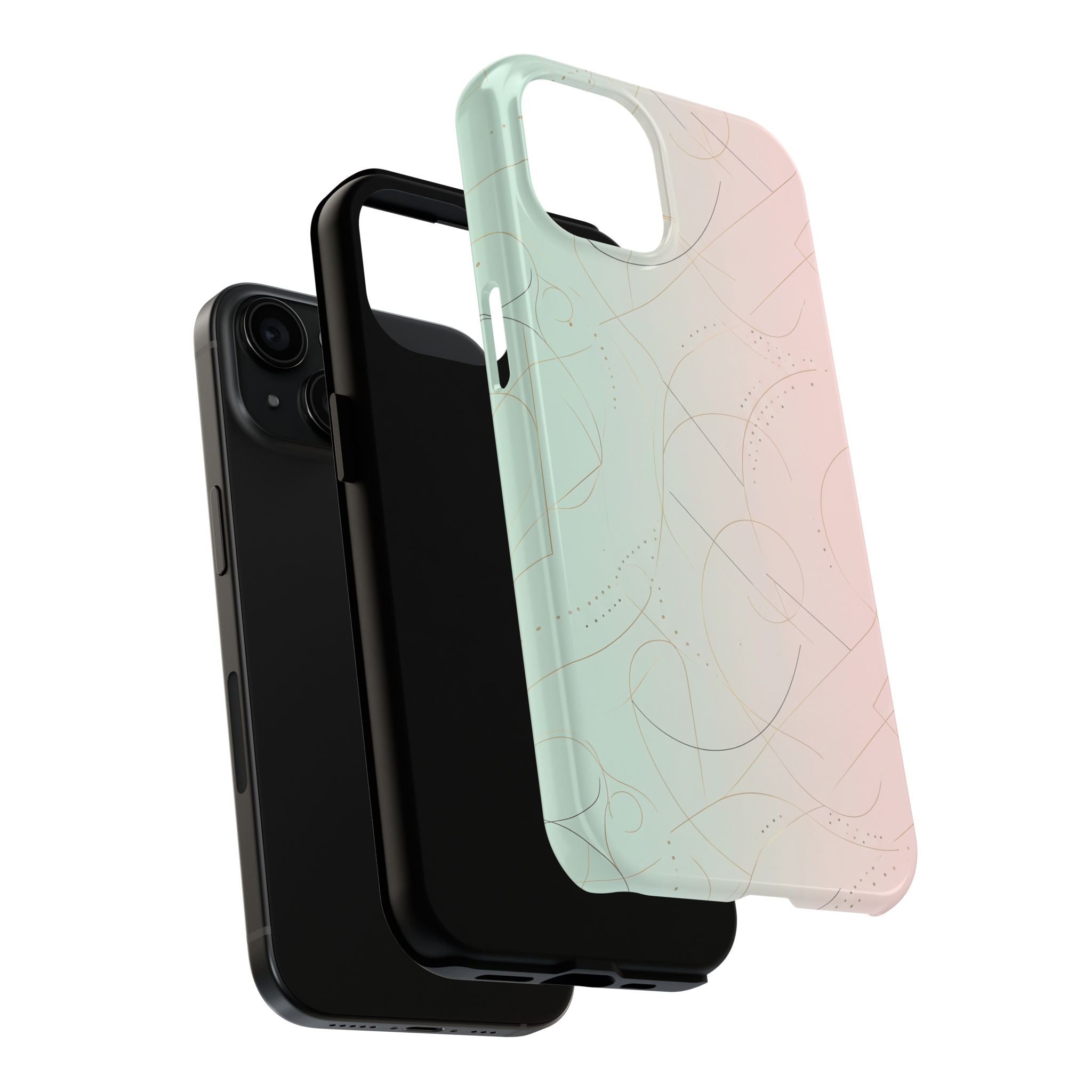 Pastel Swirl Tough Phone Case — Protective Gradient Phone Cover