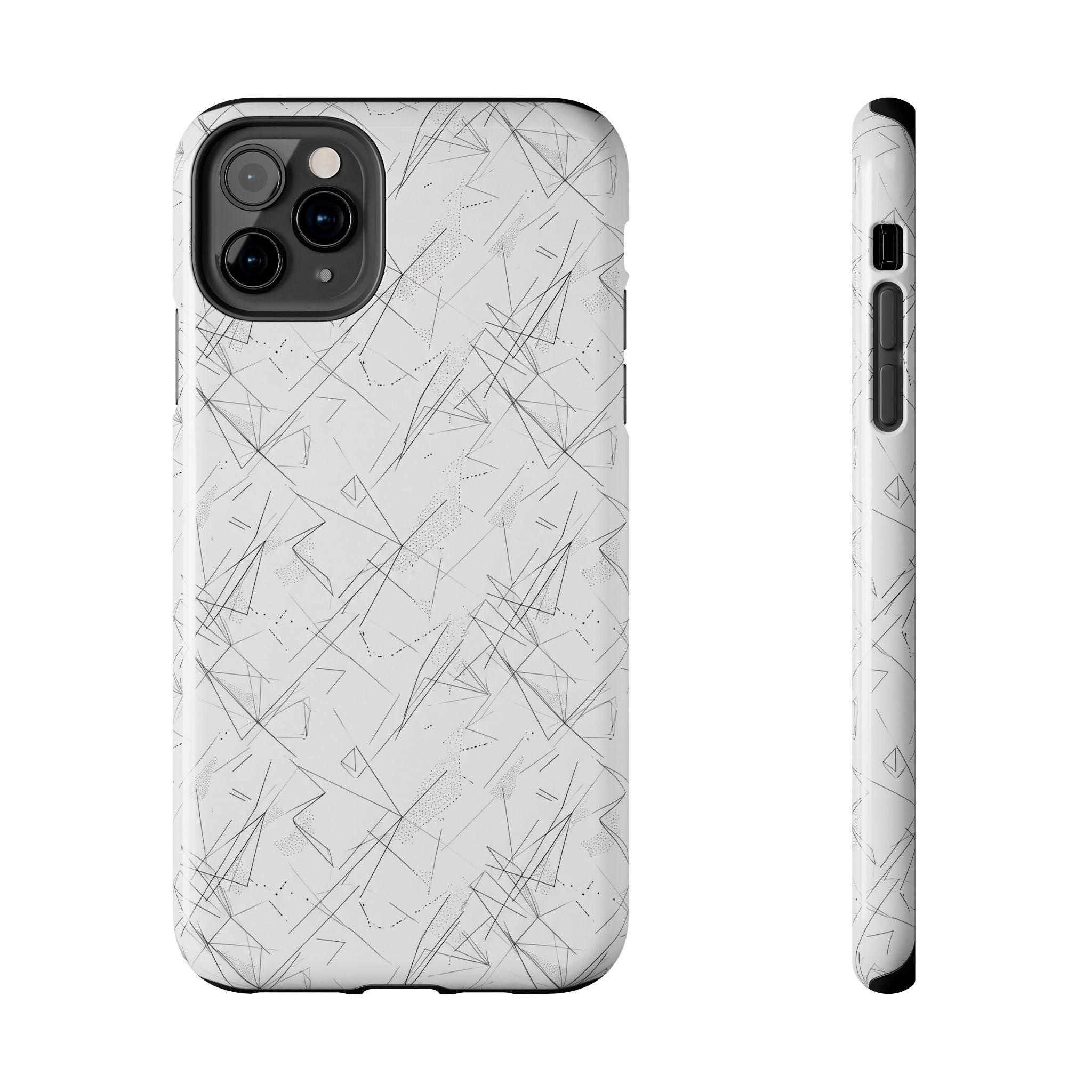 Marble Scratch Pattern Tough Phone Case — Protective iPhone Cover