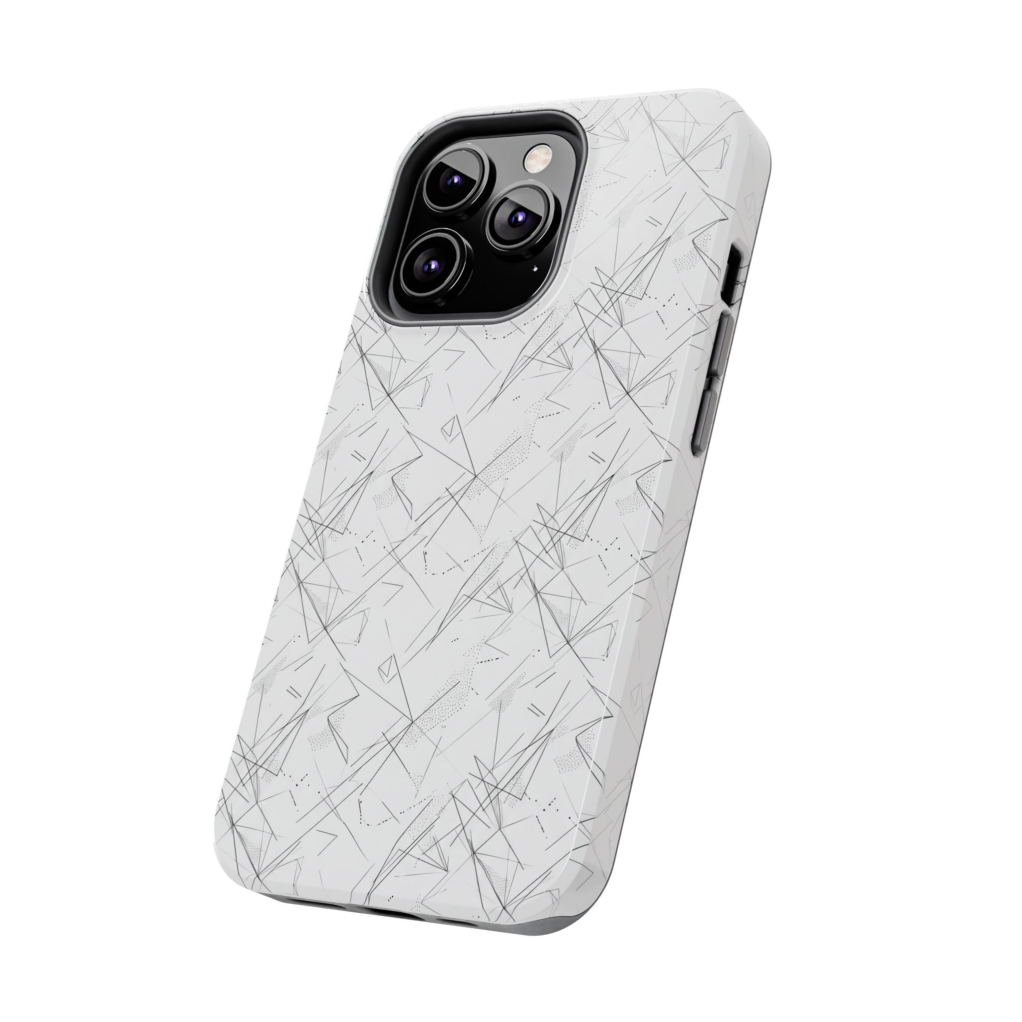 Marble Scratch Pattern Tough Phone Case — Protective iPhone Cover