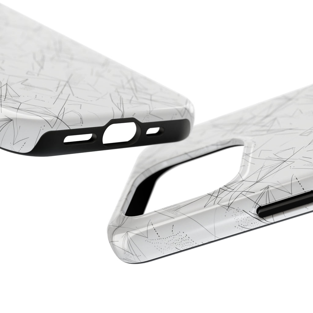 Marble Scratch Pattern Tough Phone Case — Protective iPhone Cover