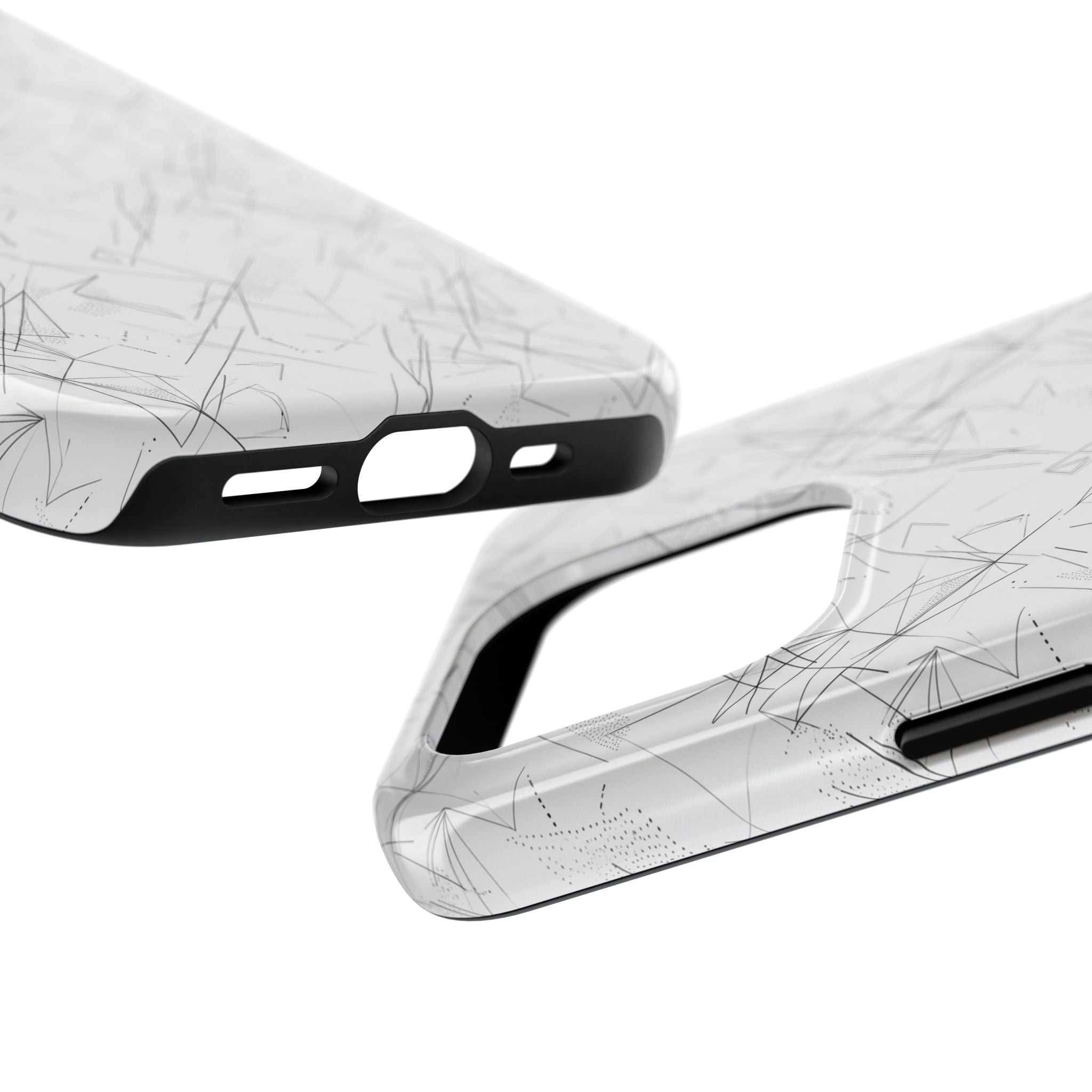Marble Scratch Pattern Tough Phone Case — Protective iPhone Cover