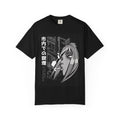 Anime Noir Smoking Girl T-Shirt — Japanese Cityscape Graphic Tee