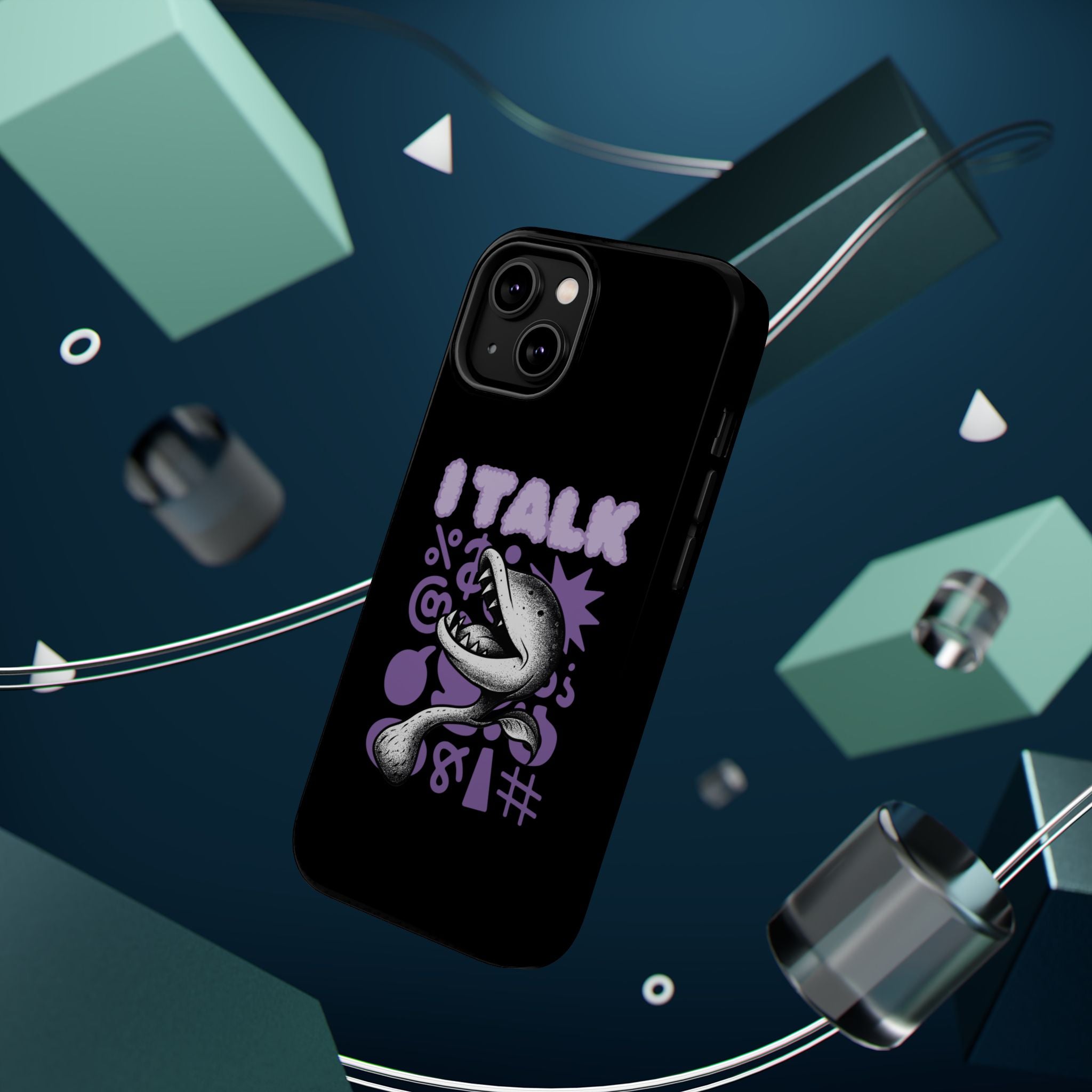 Phone Case — "I TALK" Graphic Magnetic Impact-Resistant Case