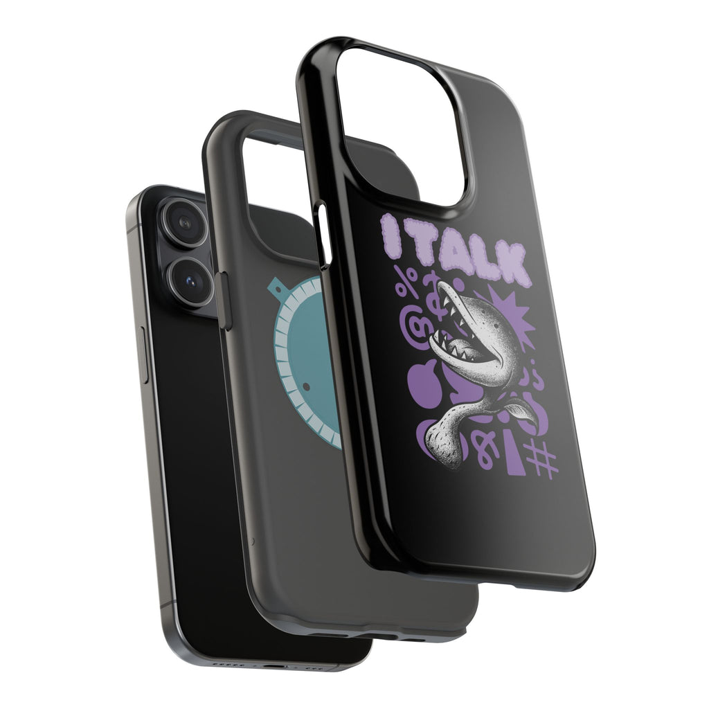 Phone Case — "I TALK" Graphic Magnetic Impact-Resistant Case