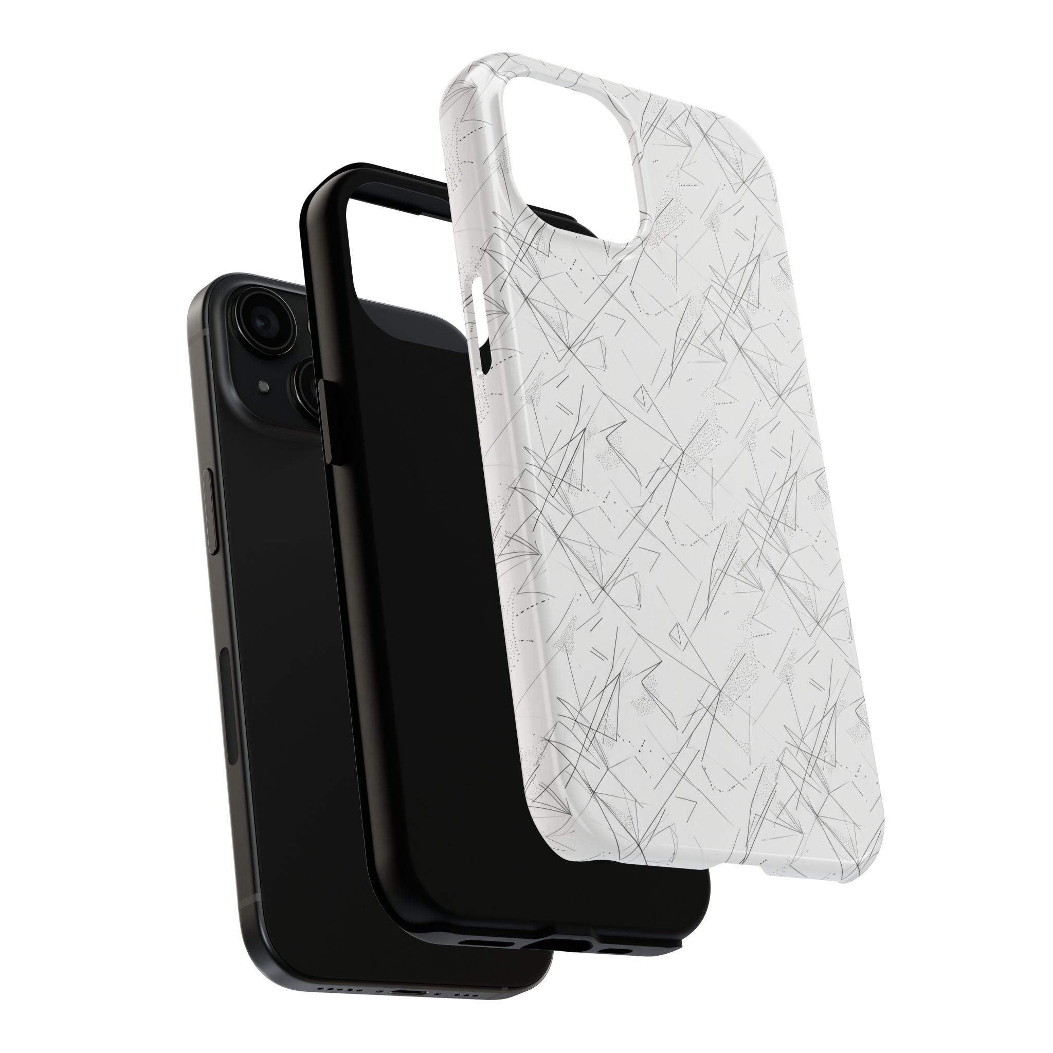 Marble Scratch Pattern Tough Phone Case — Protective iPhone Cover
