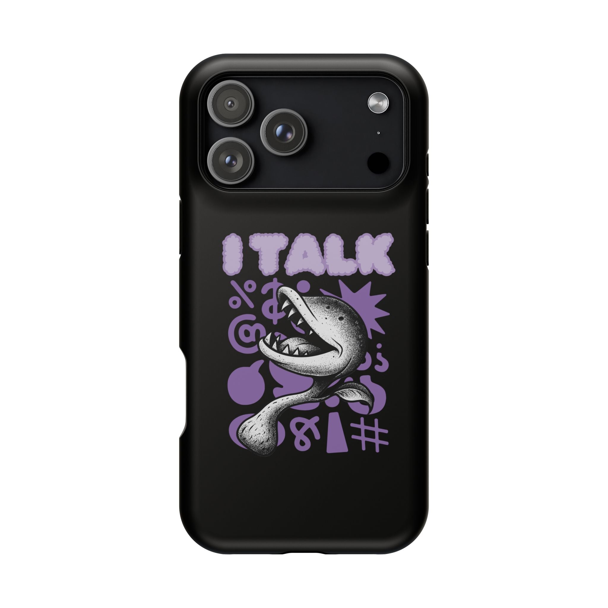 Phone Case — "I TALK" Graphic Magnetic Impact-Resistant Case