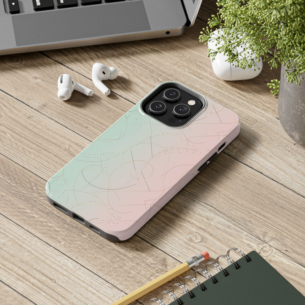 Pastel Swirl Tough Phone Case — Protective Gradient Phone Cover
