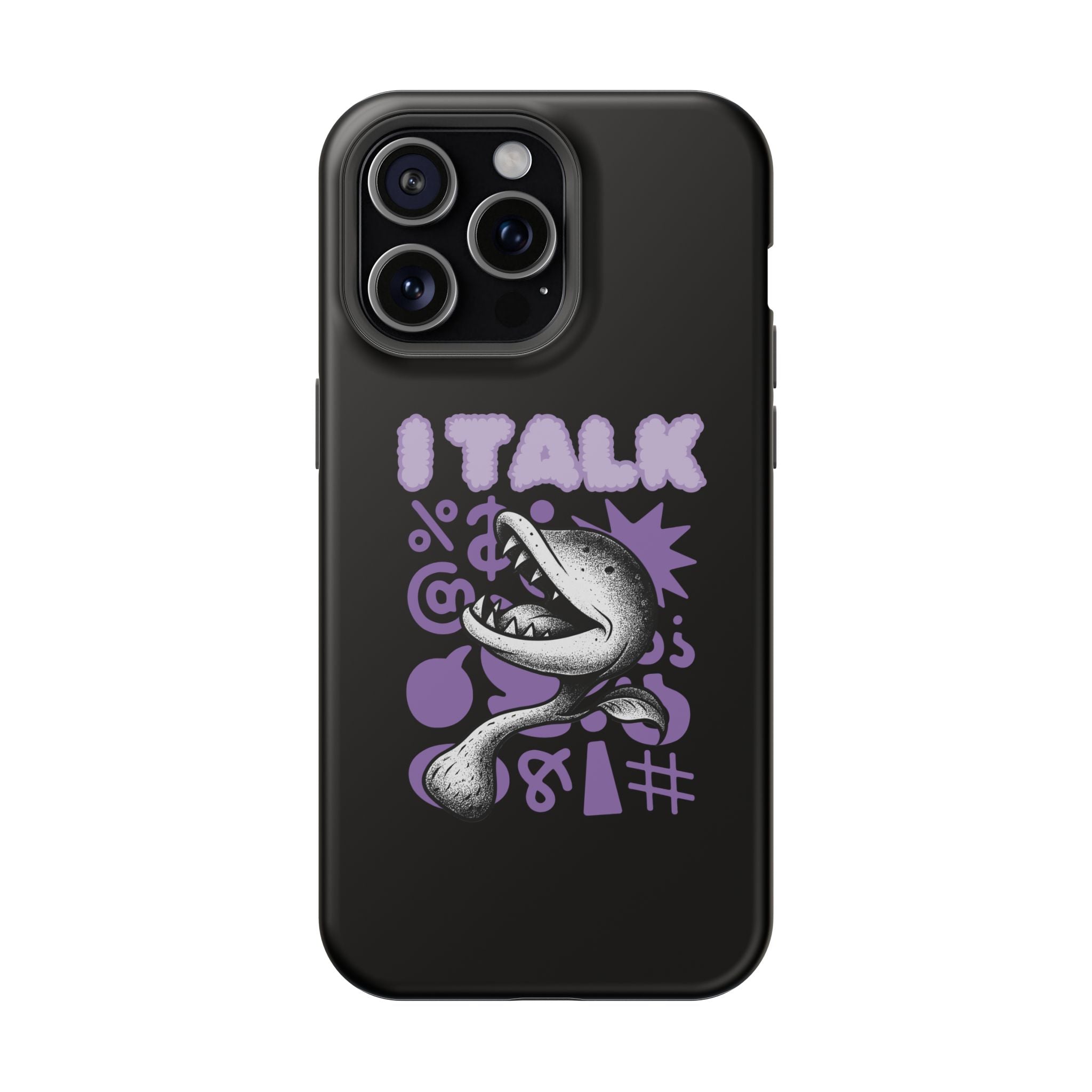 Phone Case — "I TALK" Graphic Magnetic Impact-Resistant Case