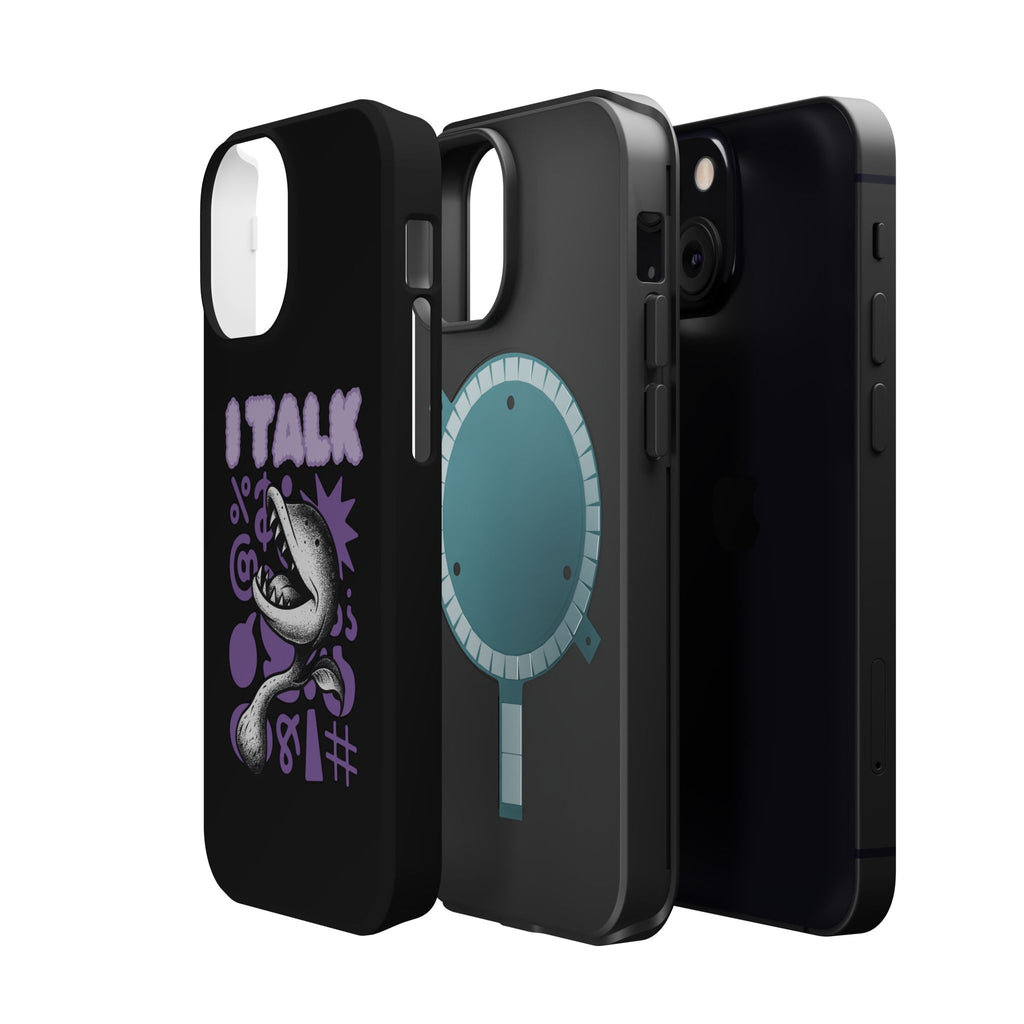 Phone Case — "I TALK" Graphic Magnetic Impact-Resistant Case