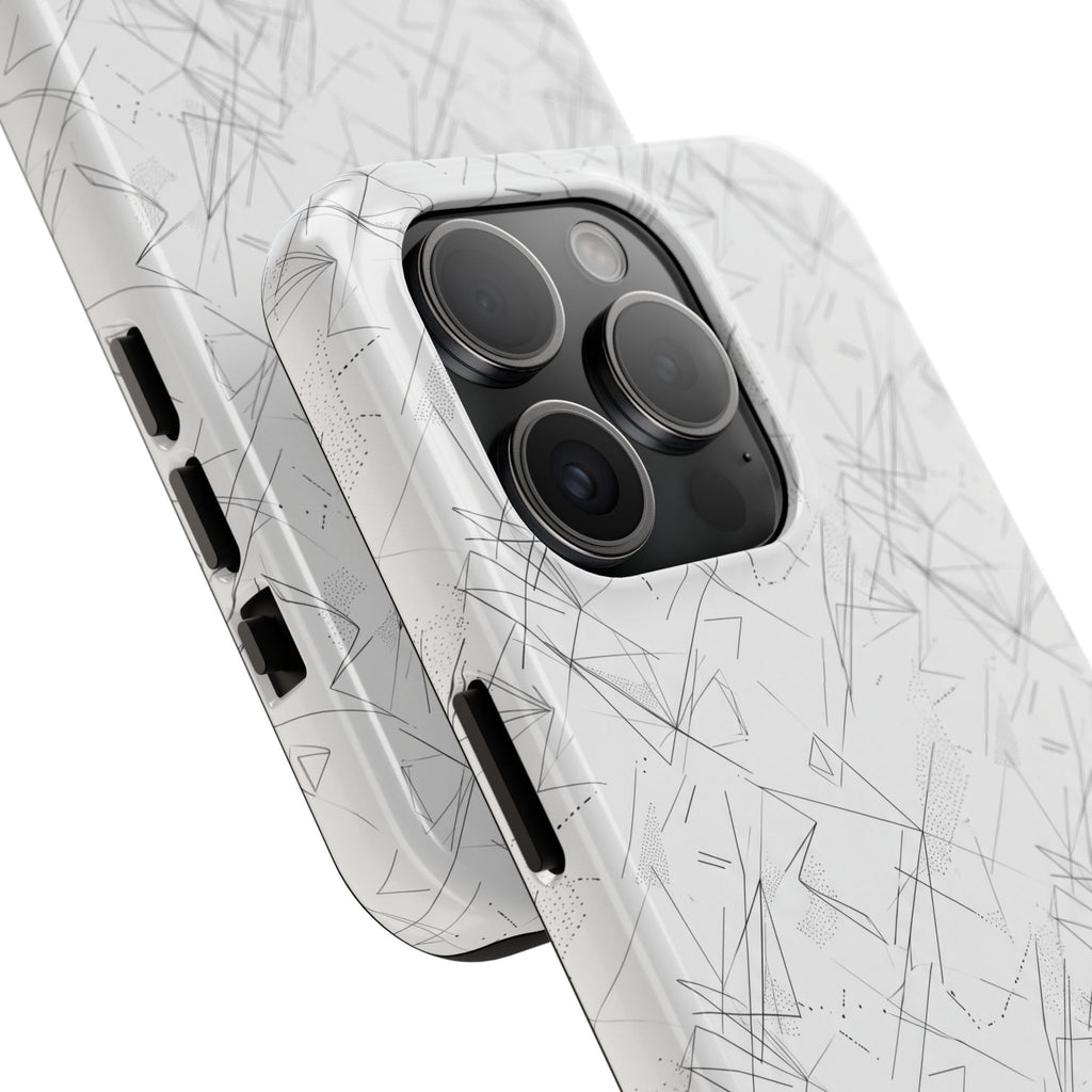 Marble Scratch Pattern Tough Phone Case — Protective iPhone Cover