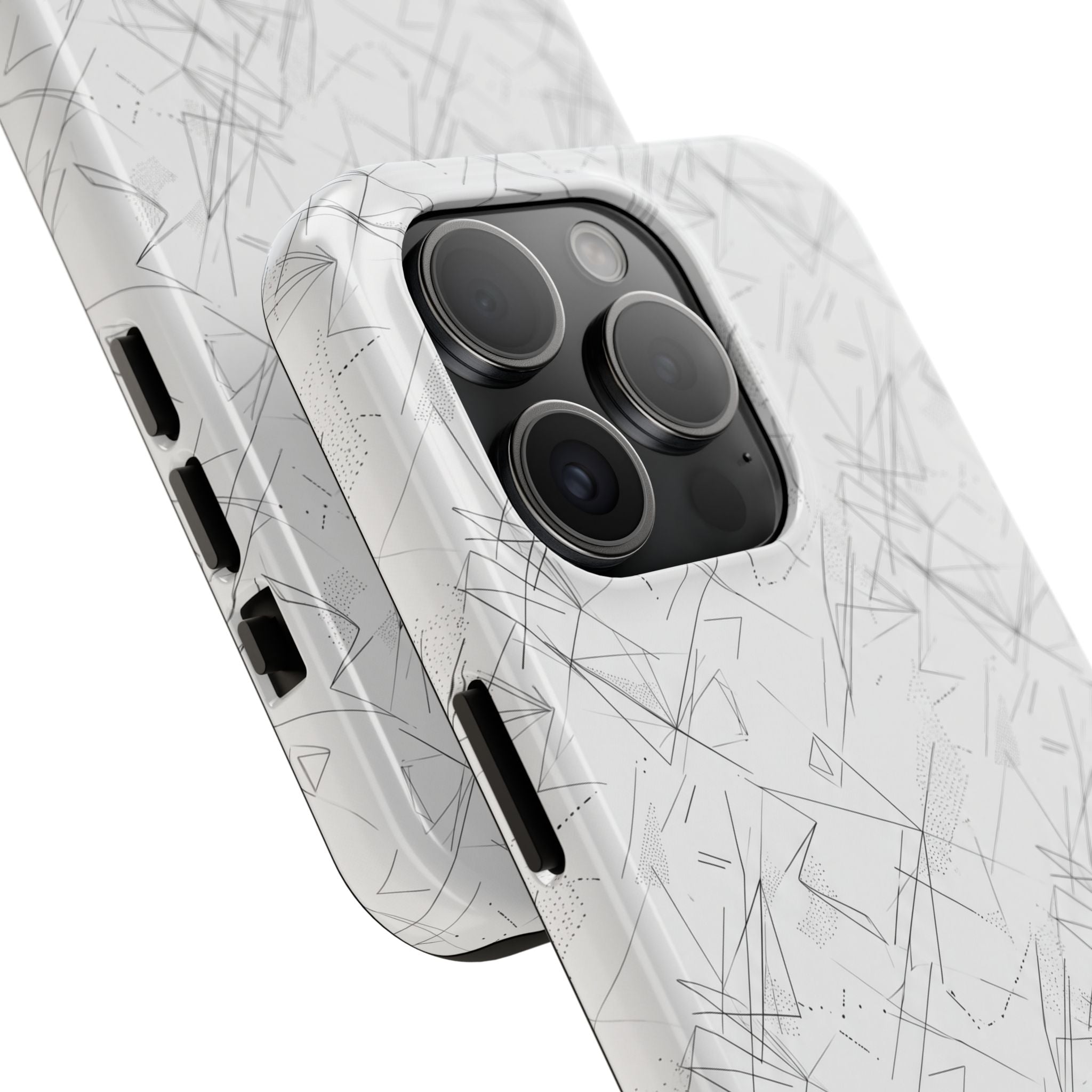 Marble Scratch Pattern Tough Phone Case — Protective iPhone Cover