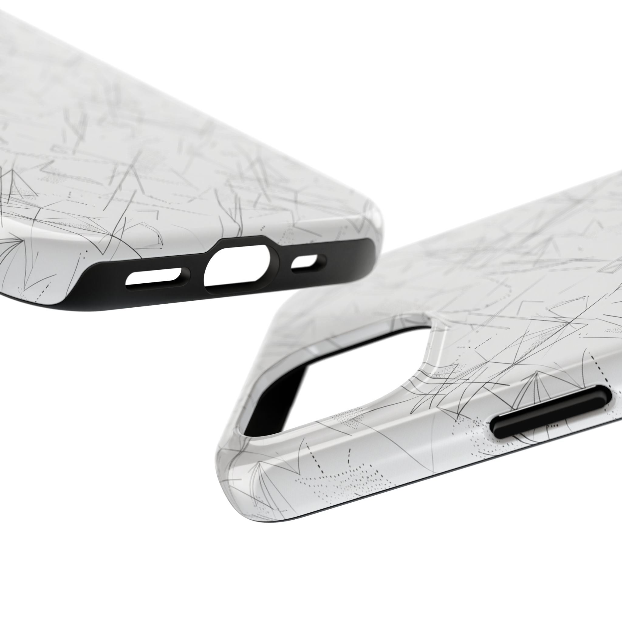 Marble Scratch Pattern Tough Phone Case — Protective iPhone Cover