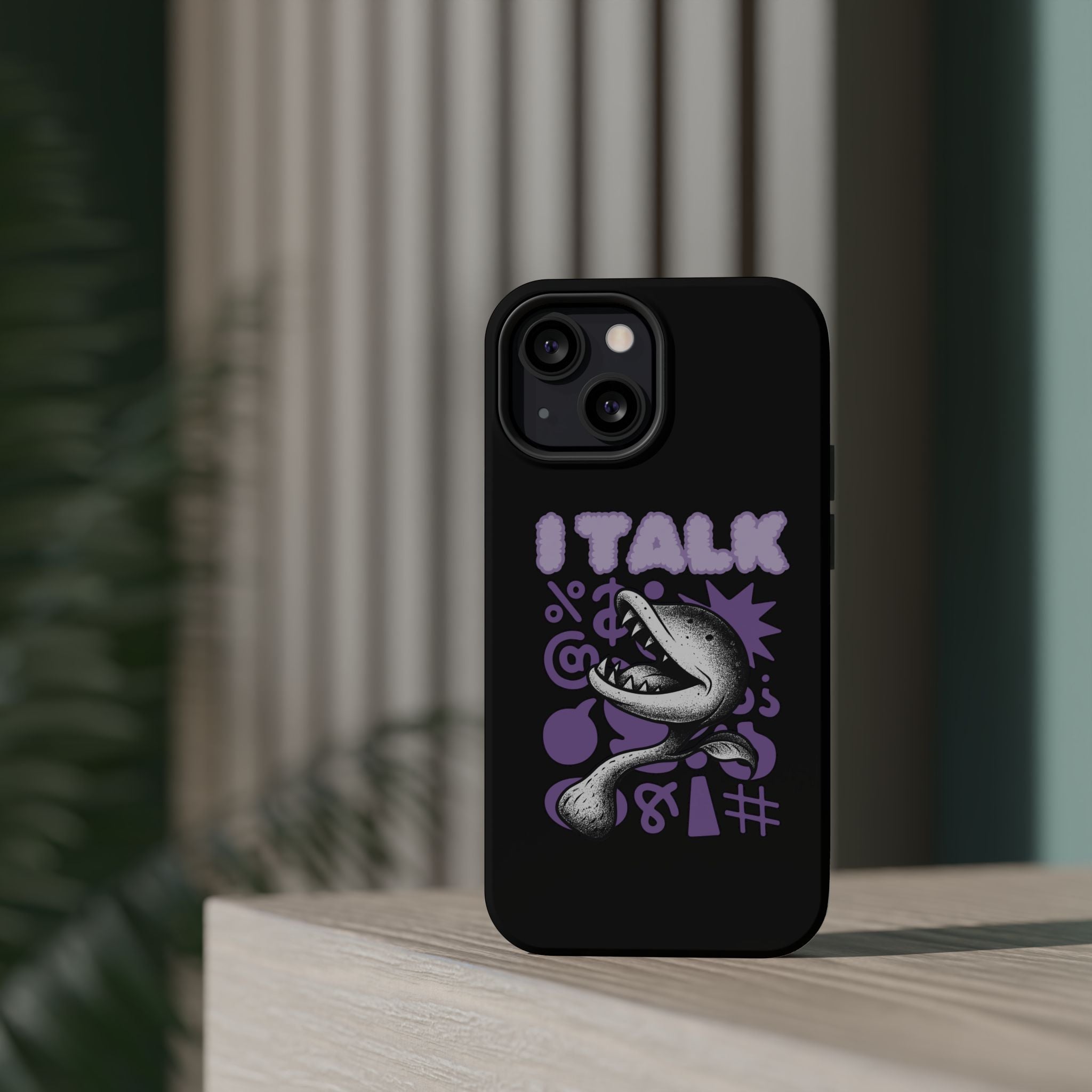 Phone Case — "I TALK" Graphic Magnetic Impact-Resistant Case