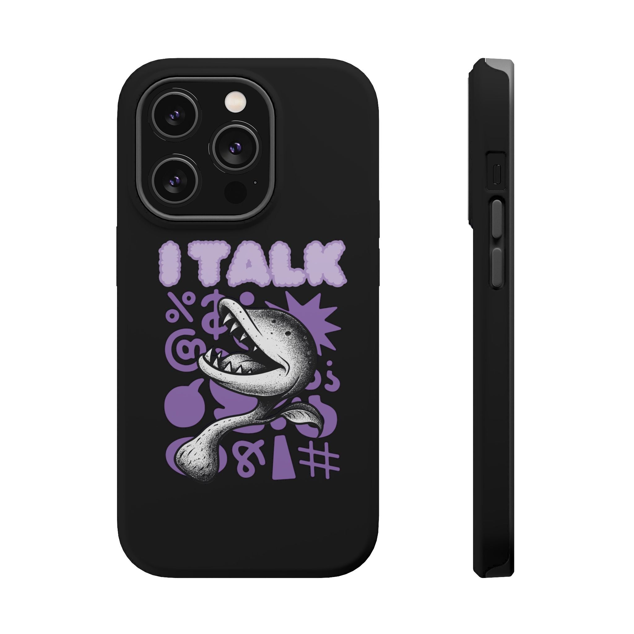 Phone Case — "I TALK" Graphic Magnetic Impact-Resistant Case