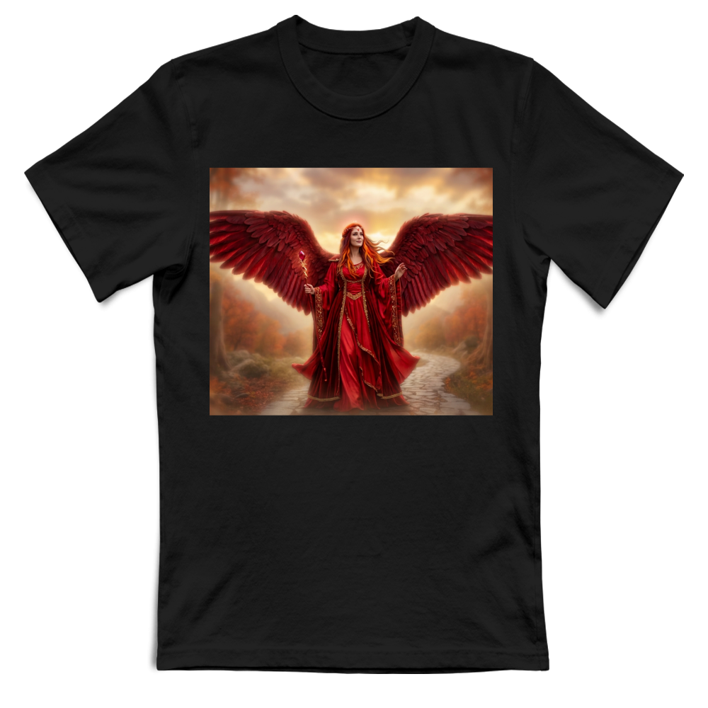 T-Shirt Unisex roter Engel