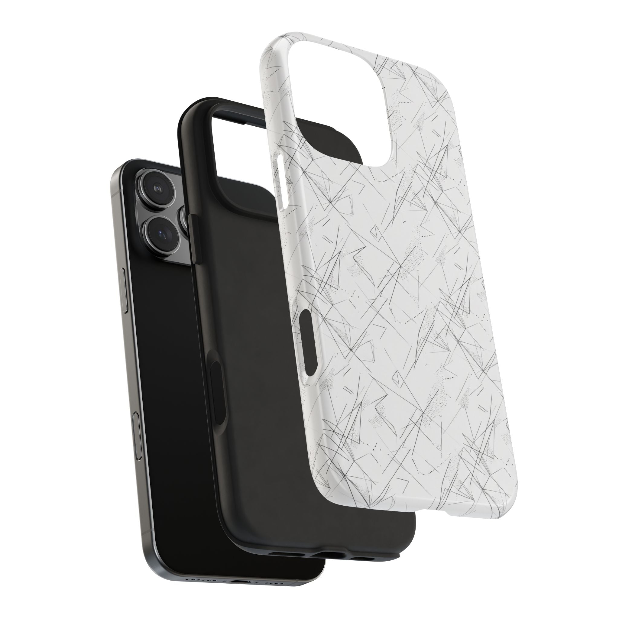 Marble Scratch Pattern Tough Phone Case — Protective iPhone Cover