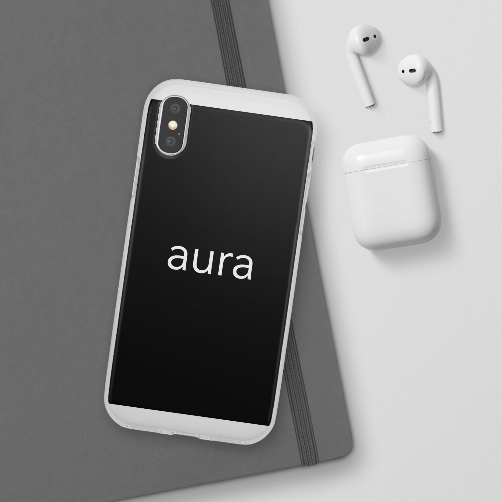 Aura Black Minimalist Phone Case
