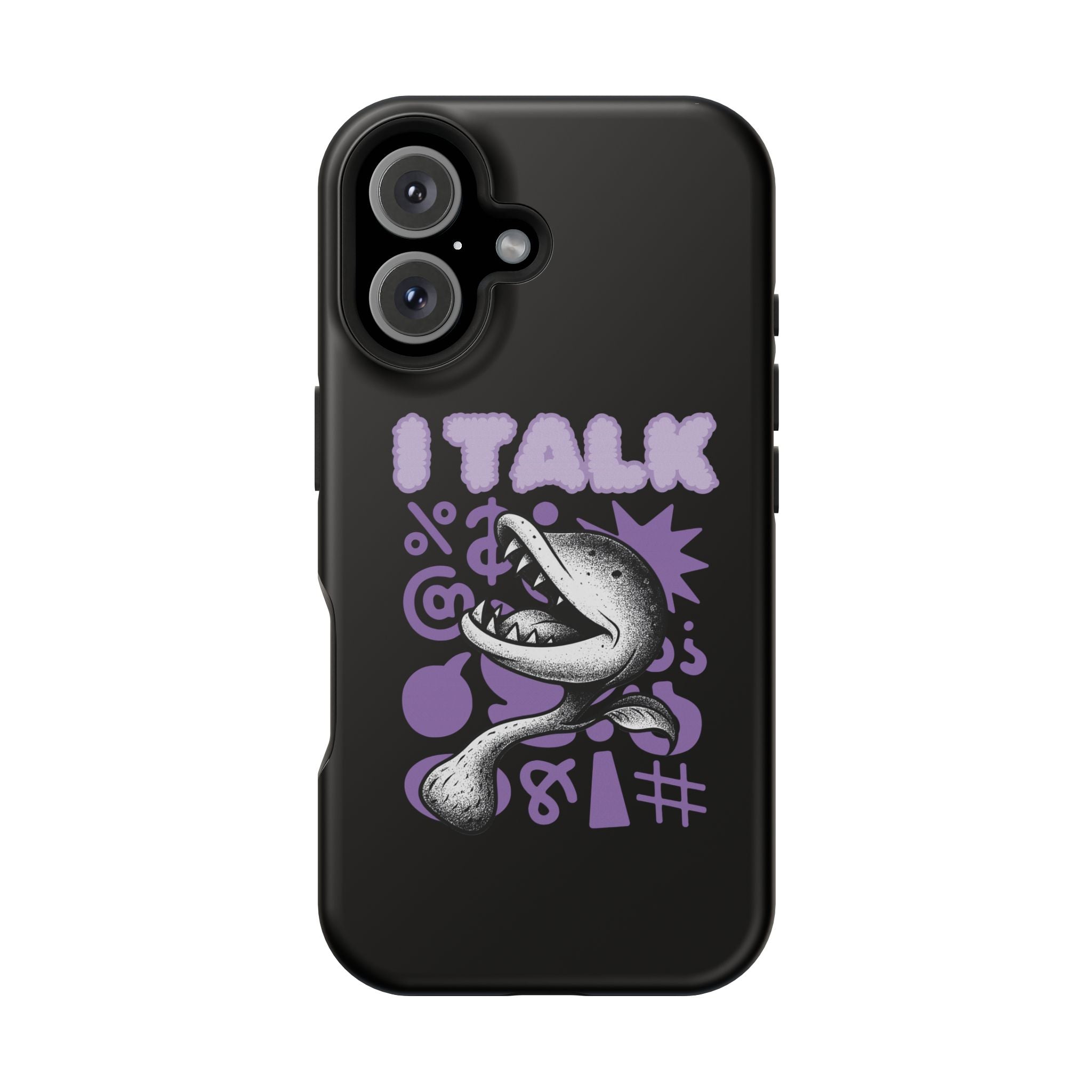 Phone Case — "I TALK" Graphic Magnetic Impact-Resistant Case