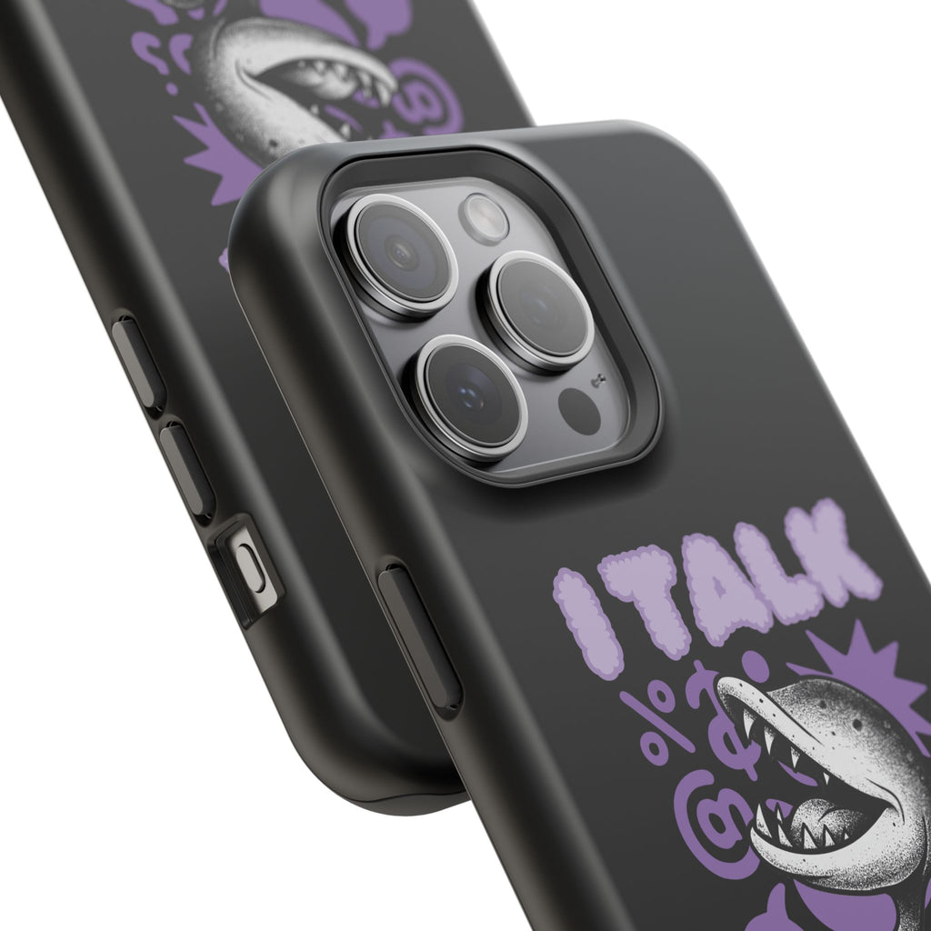 Phone Case — "I TALK" Graphic Magnetic Impact-Resistant Case