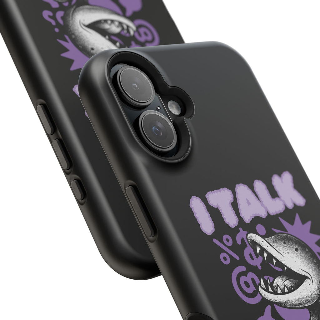 Phone Case — "I TALK" Graphic Magnetic Impact-Resistant Case