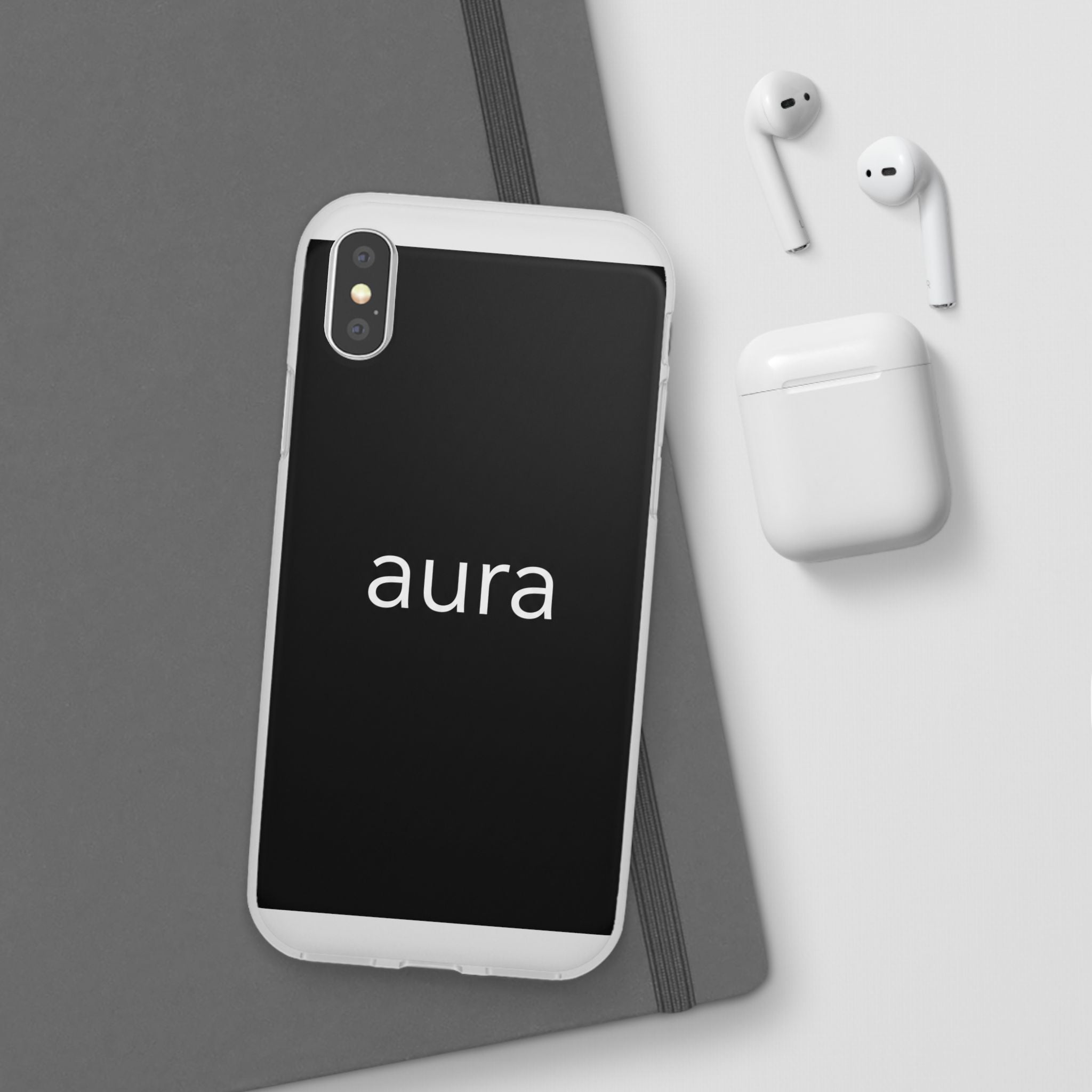 Aura Black Minimalist Phone Case