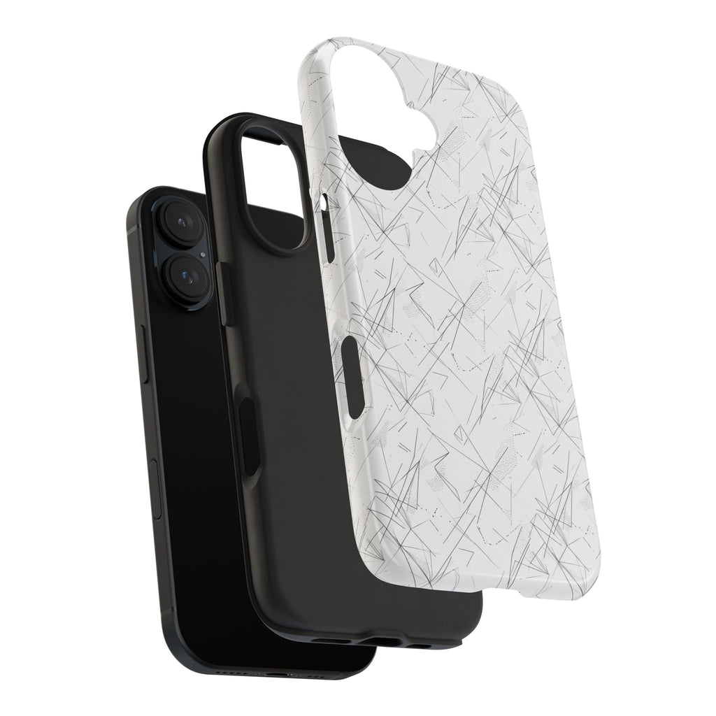 Marble Scratch Pattern Tough Phone Case — Protective iPhone Cover