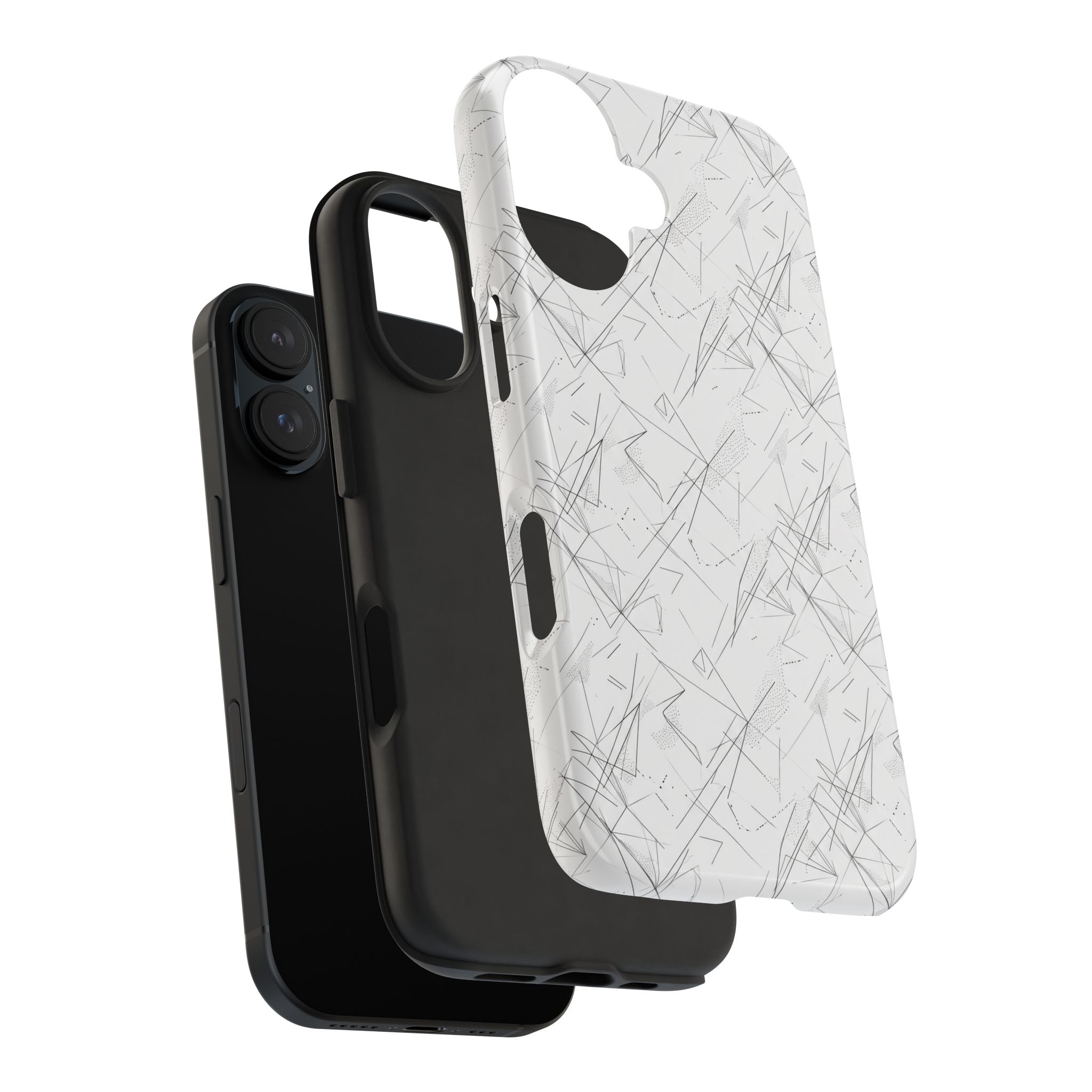Marble Scratch Pattern Tough Phone Case — Protective iPhone Cover