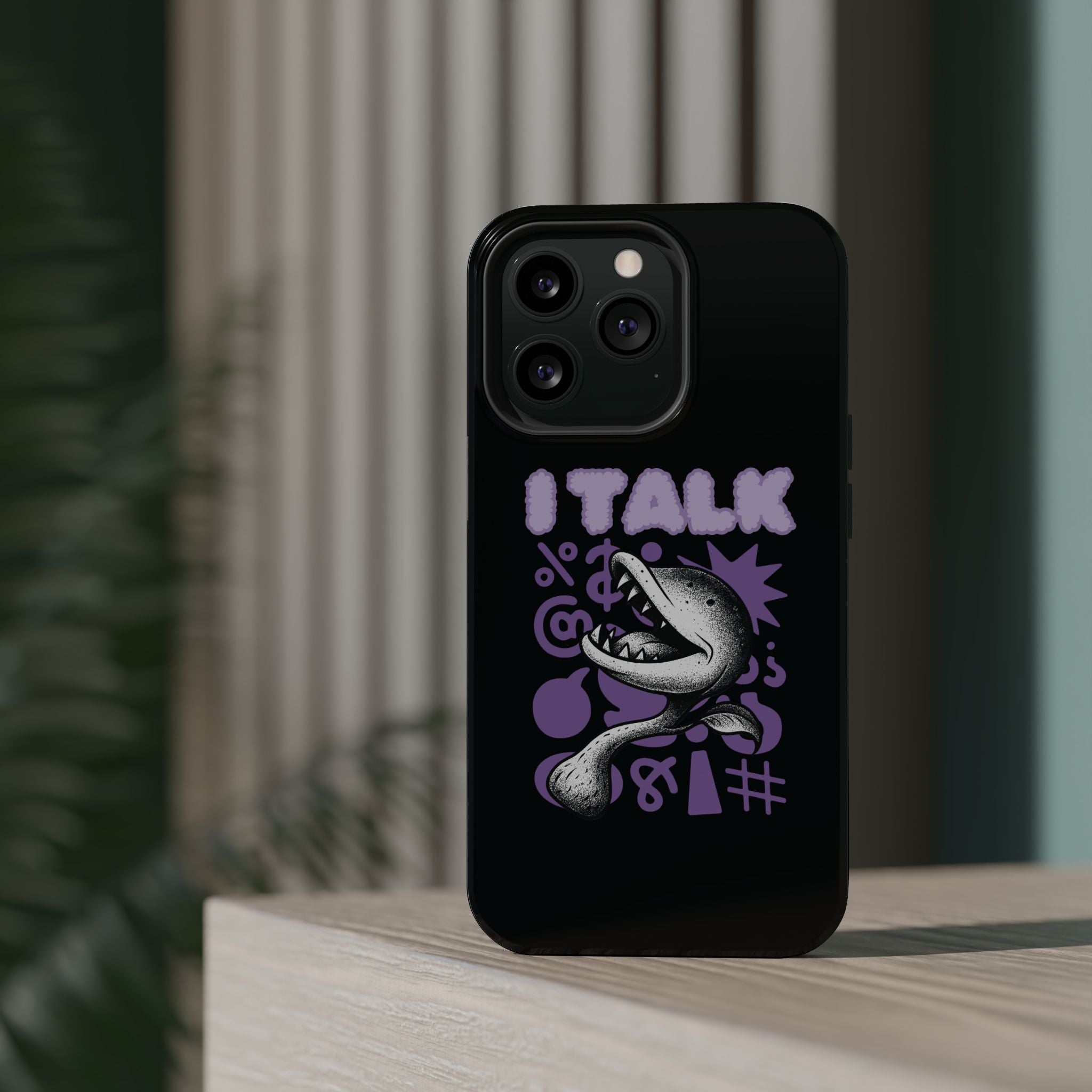 Phone Case — "I TALK" Graphic Magnetic Impact-Resistant Case