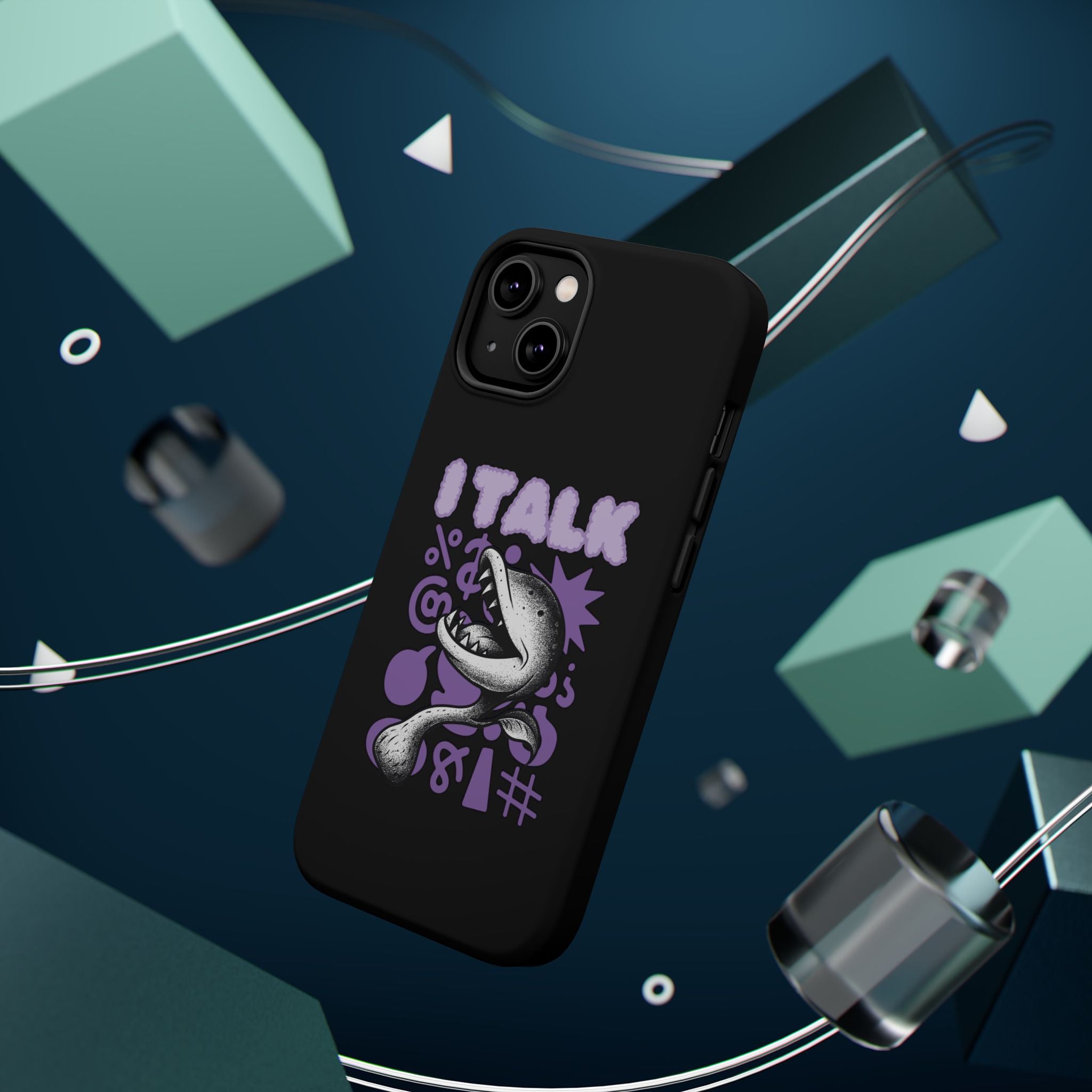 Phone Case — "I TALK" Graphic Magnetic Impact-Resistant Case
