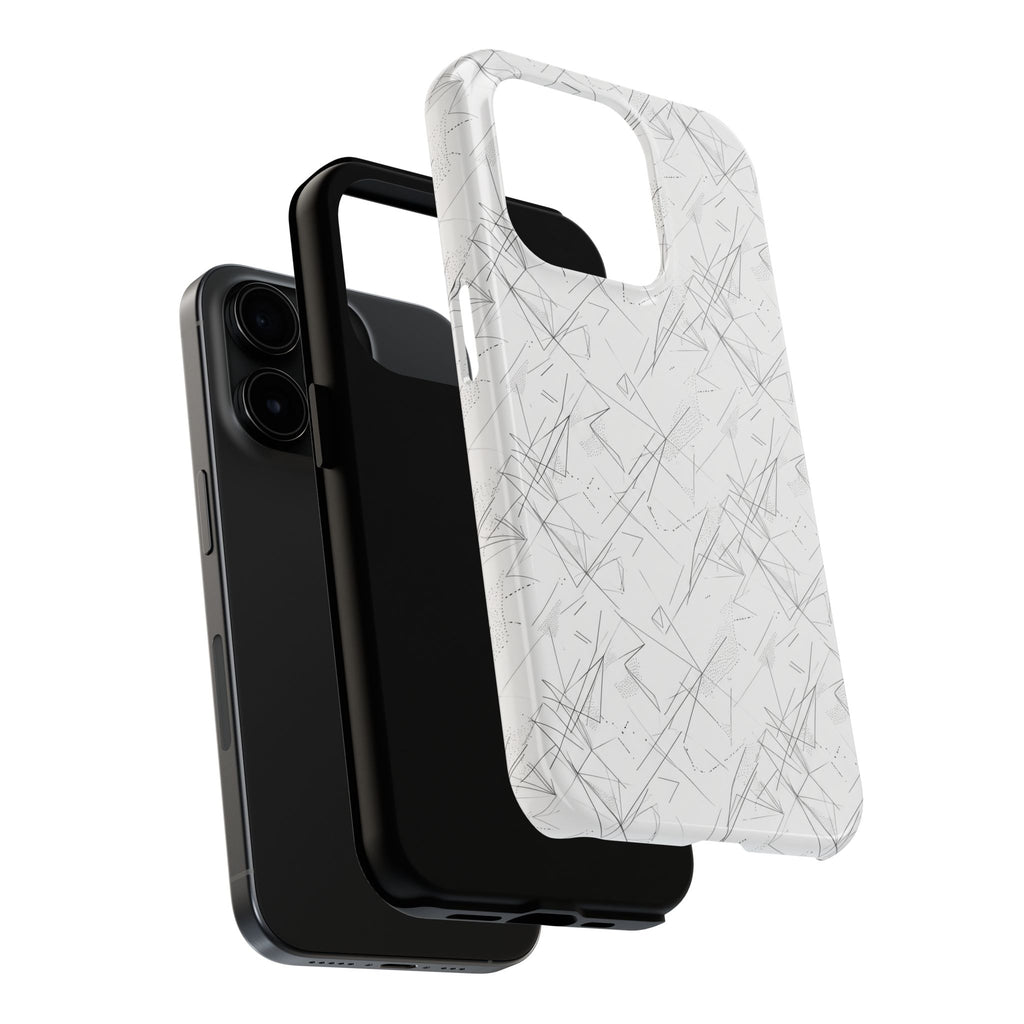 Marble Scratch Pattern Tough Phone Case — Protective iPhone Cover