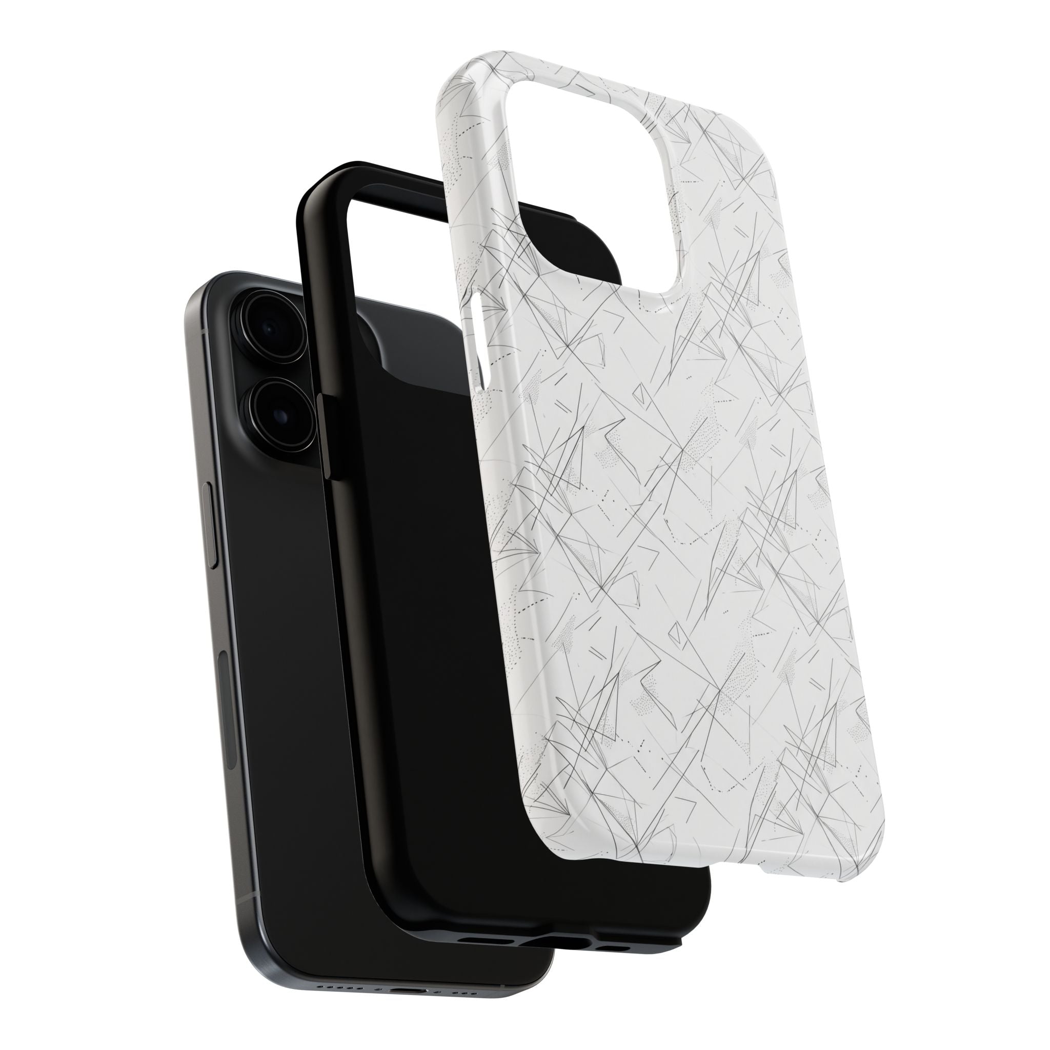 Marble Scratch Pattern Tough Phone Case — Protective iPhone Cover