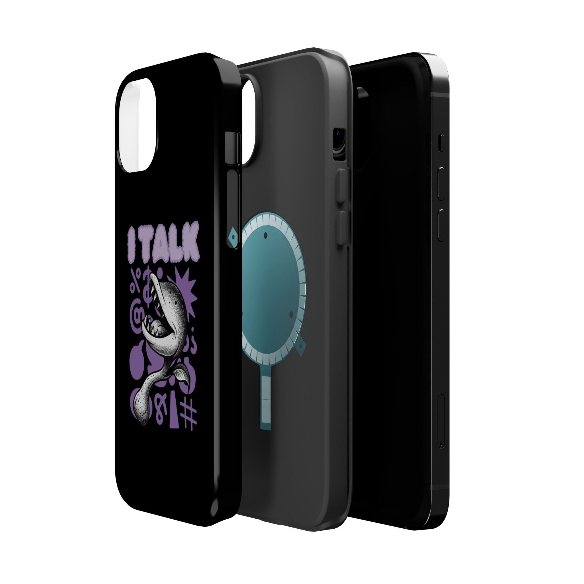 Phone Case — "I TALK" Graphic Magnetic Impact-Resistant Case