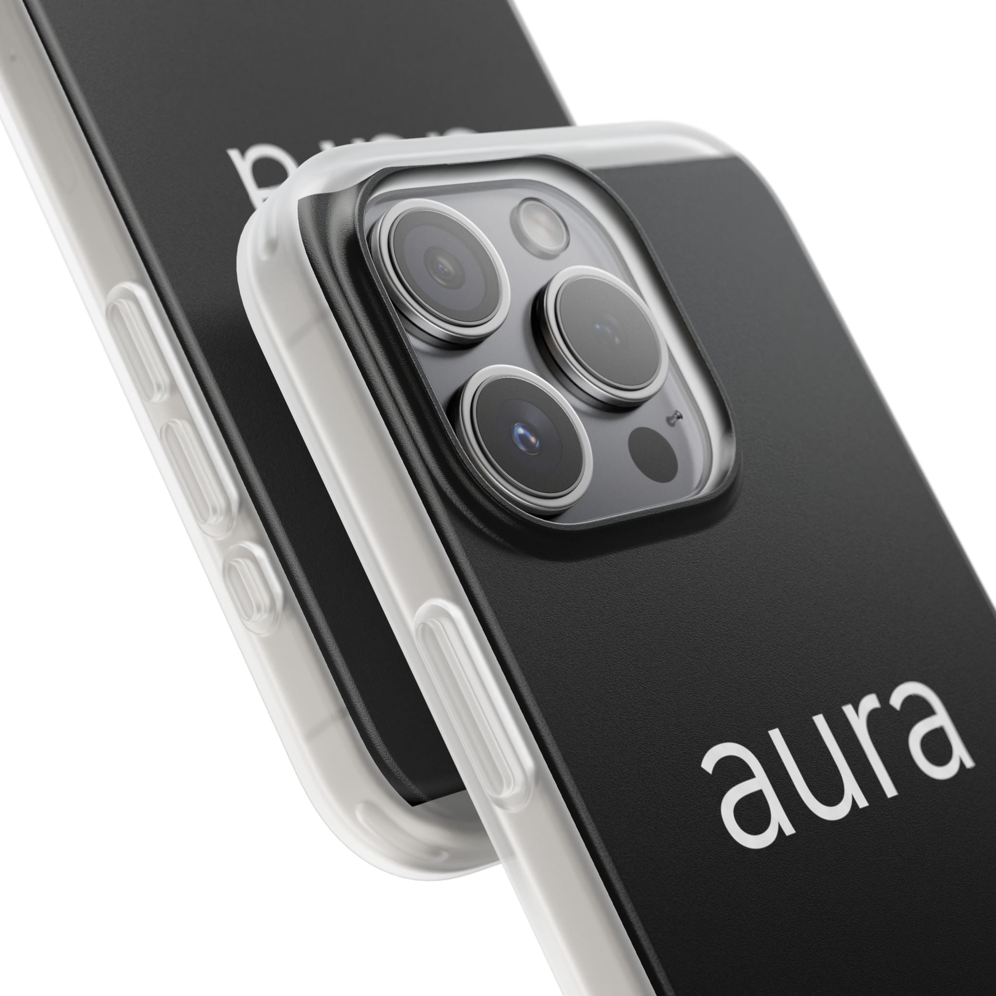 Aura Black Minimalist Phone Case