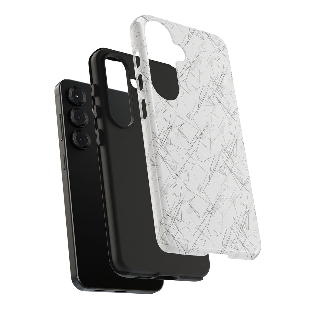 Marble Scratch Pattern Tough Phone Case — Protective iPhone Cover