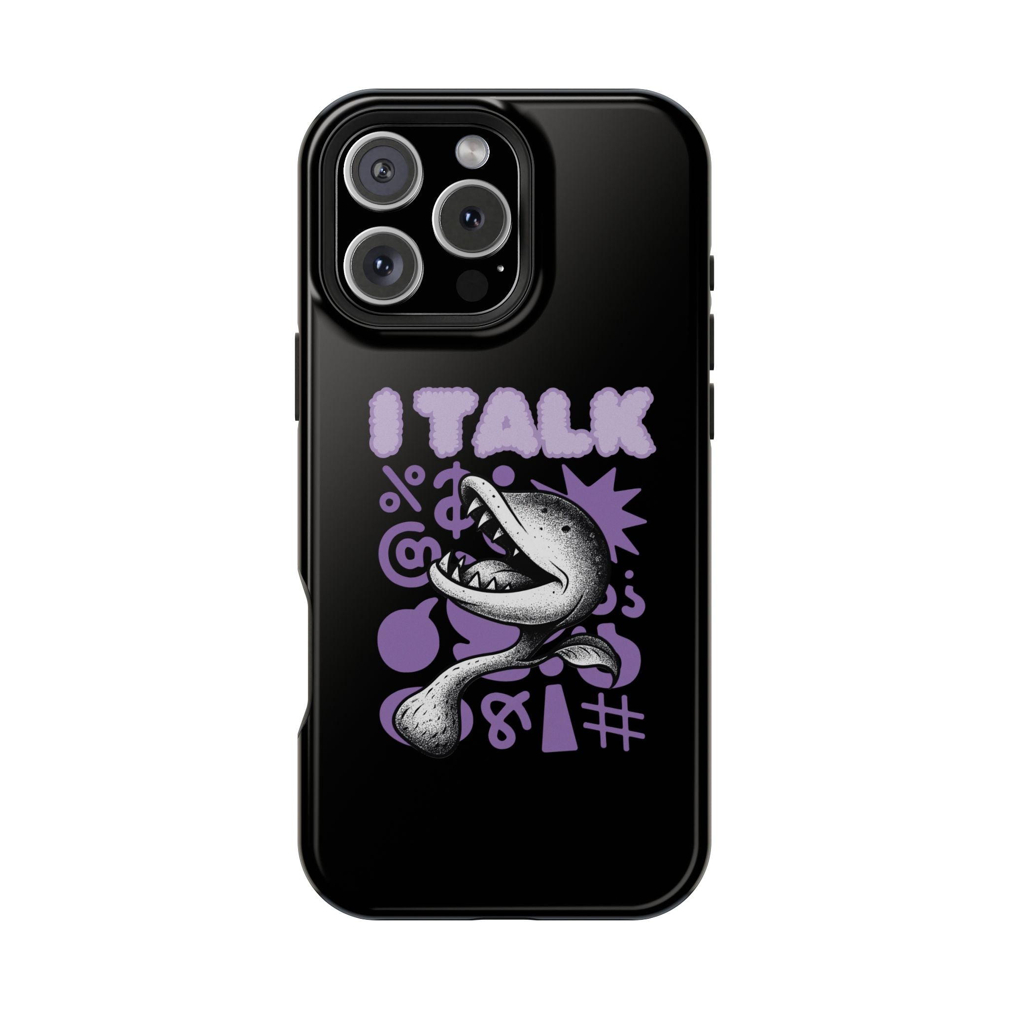 Phone Case — "I TALK" Graphic Magnetic Impact-Resistant Case