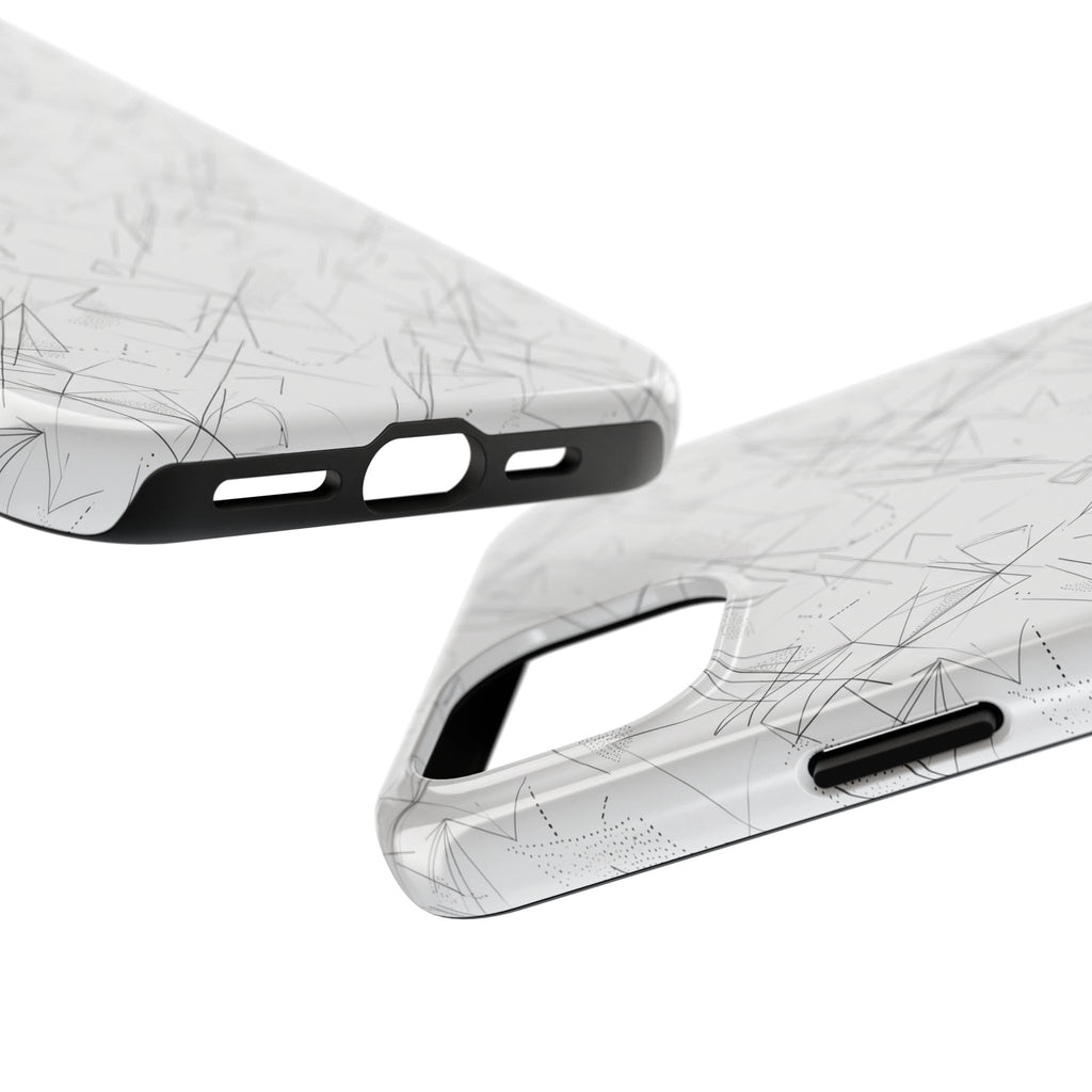 Marble Scratch Pattern Tough Phone Case — Protective iPhone Cover
