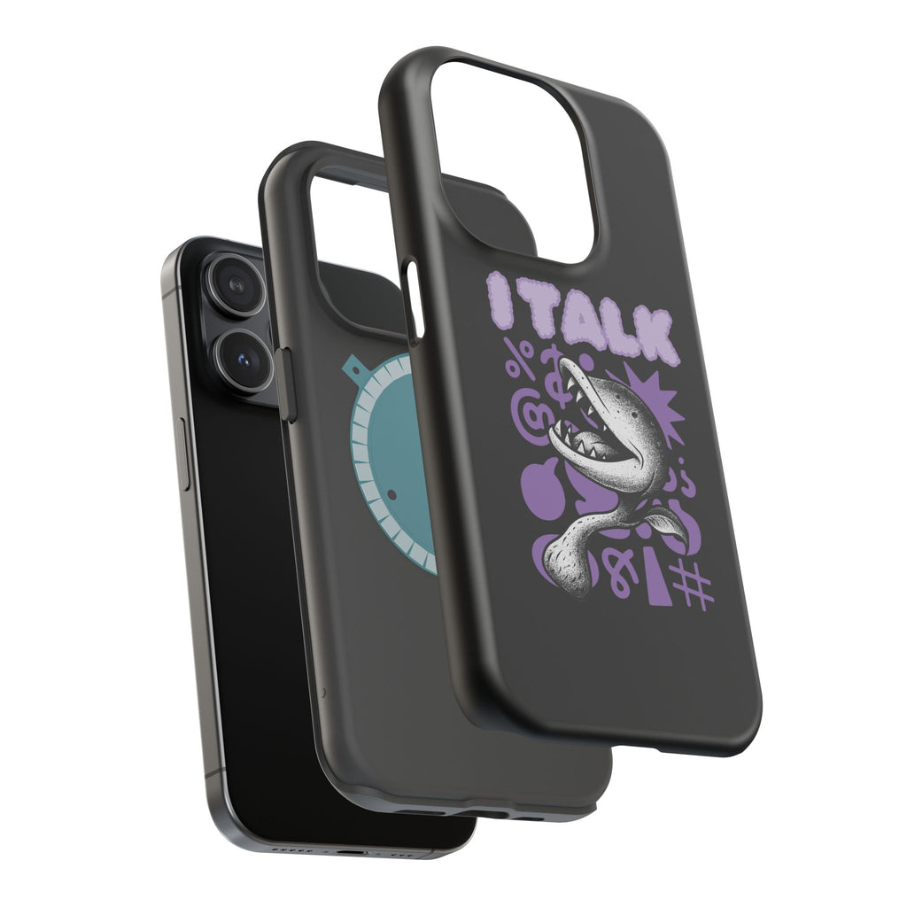 Phone Case — "I TALK" Graphic Magnetic Impact-Resistant Case