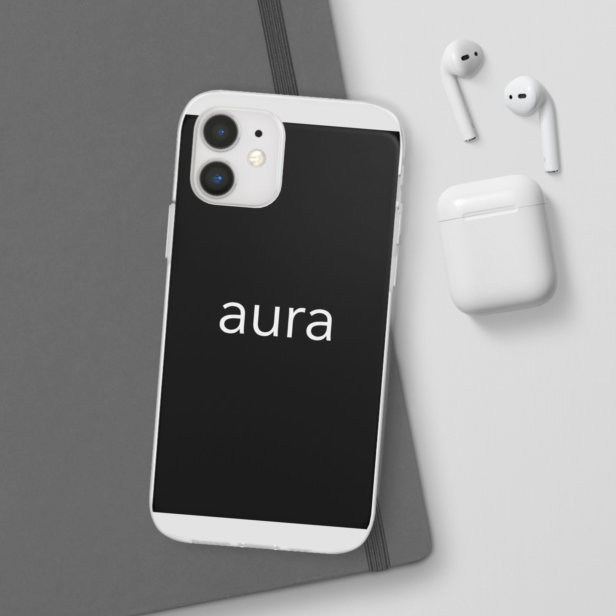 Aura Black Minimalist Phone Case