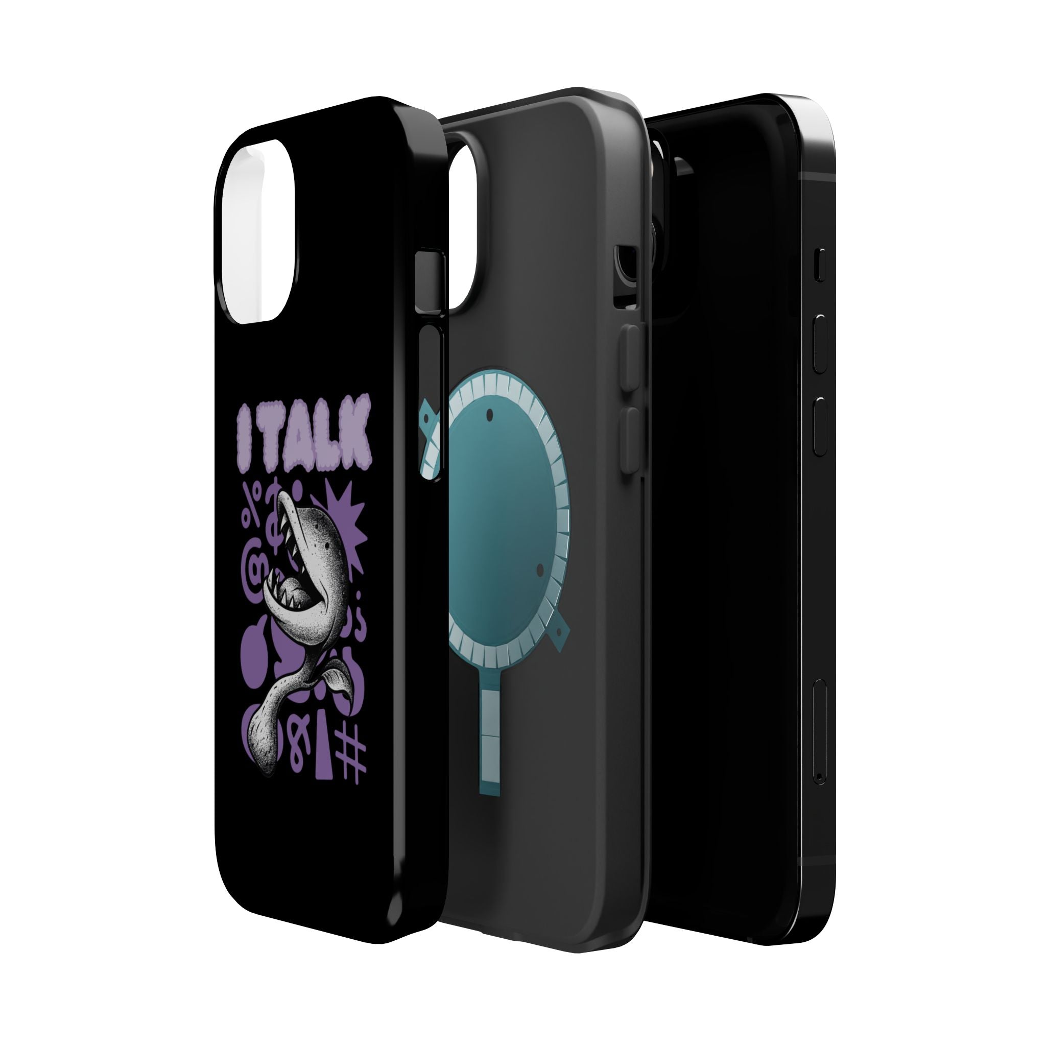 Phone Case — "I TALK" Graphic Magnetic Impact-Resistant Case