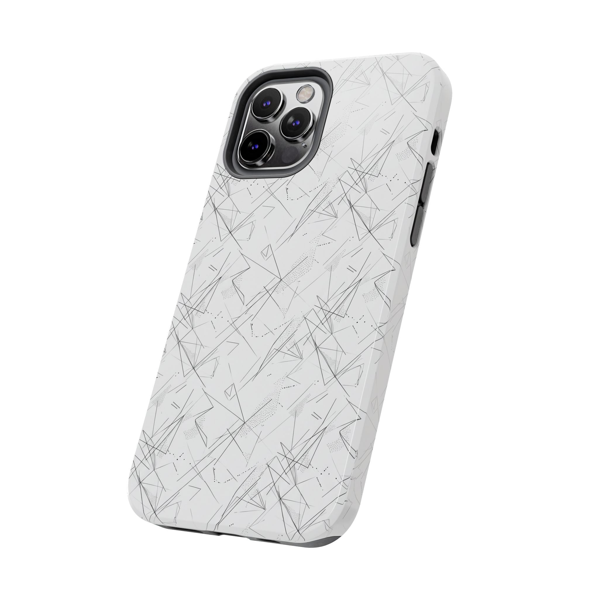 Marble Scratch Pattern Tough Phone Case — Protective iPhone Cover