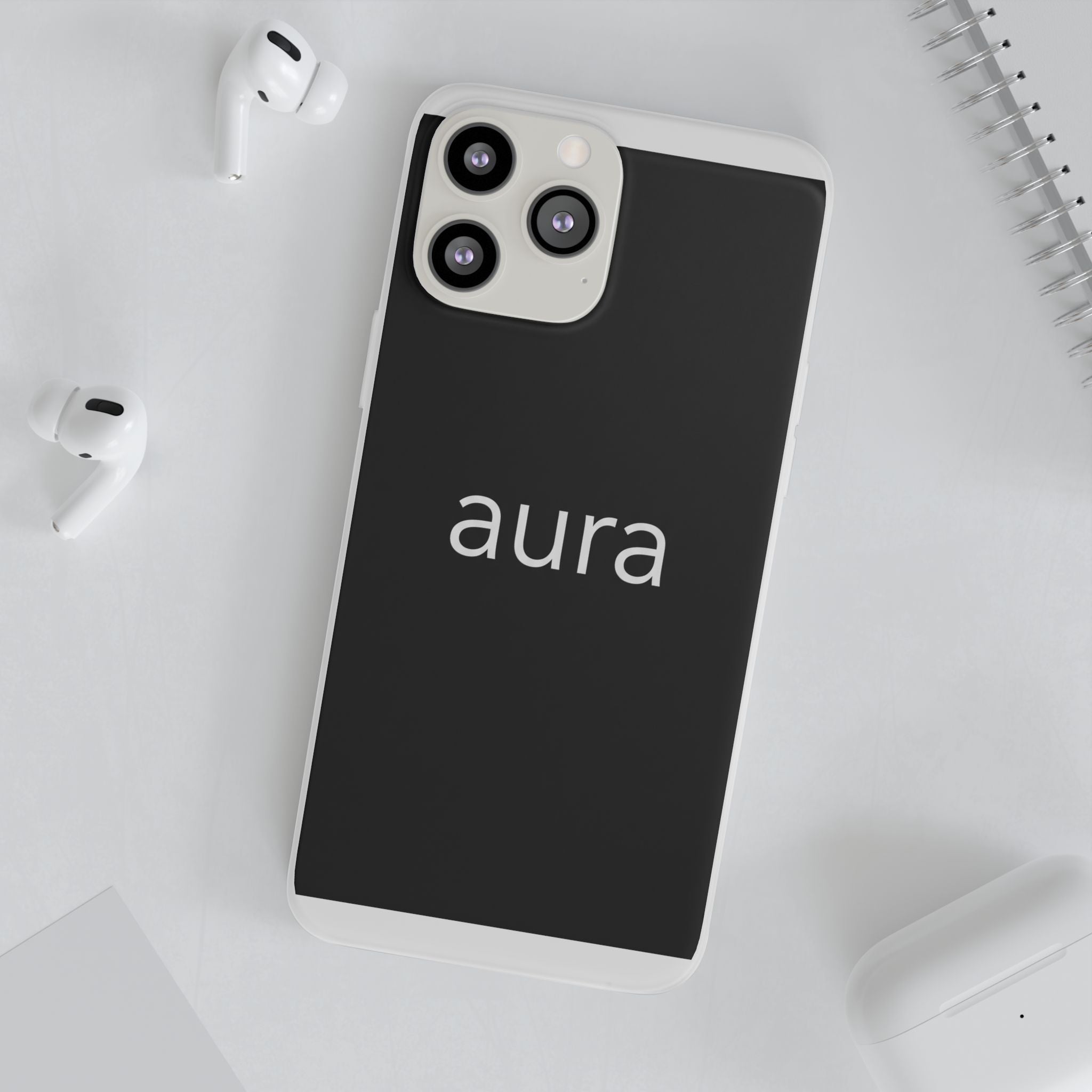 Aura Black Minimalist Phone Case