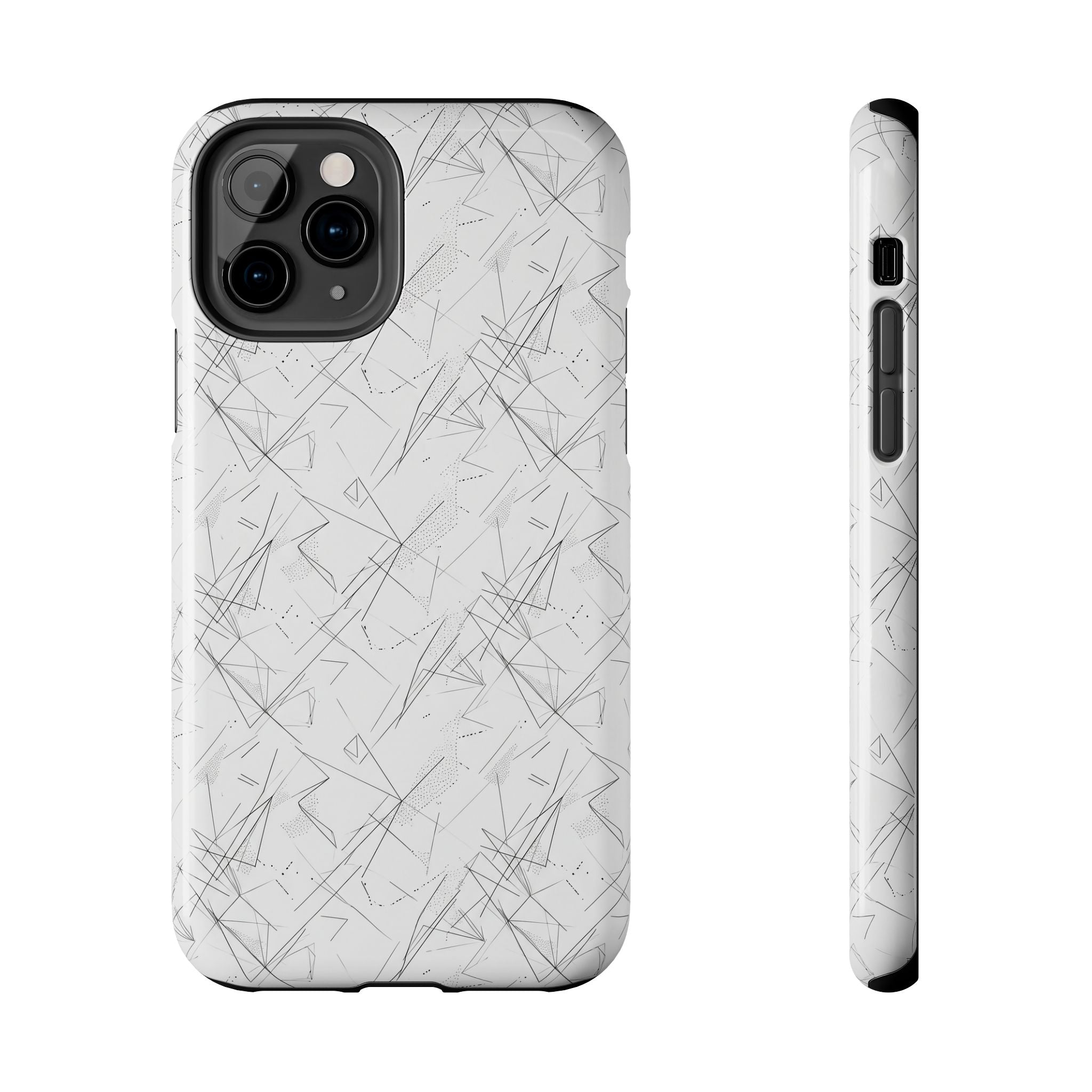 Marble Scratch Pattern Tough Phone Case — Protective iPhone Cover